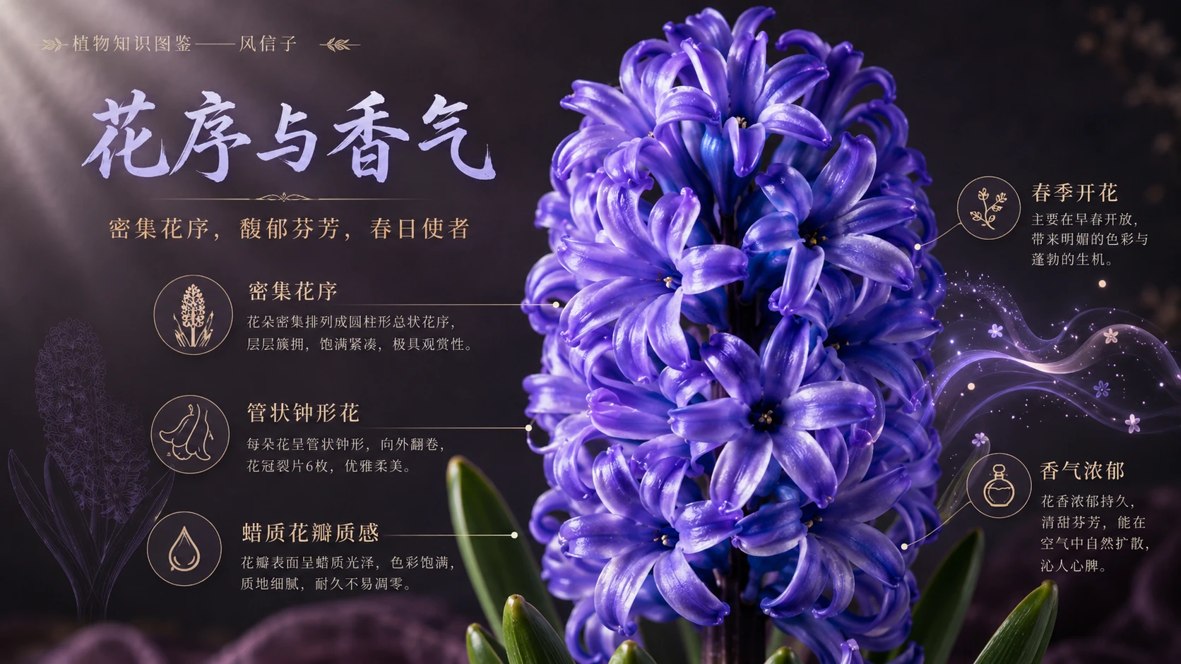 万物知识图鉴系列作品PPT——风信子【4K】 - 预览图2