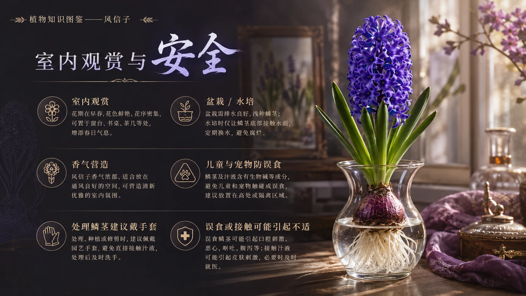 万物知识图鉴系列作品PPT——风信子【4K】 - 预览图3