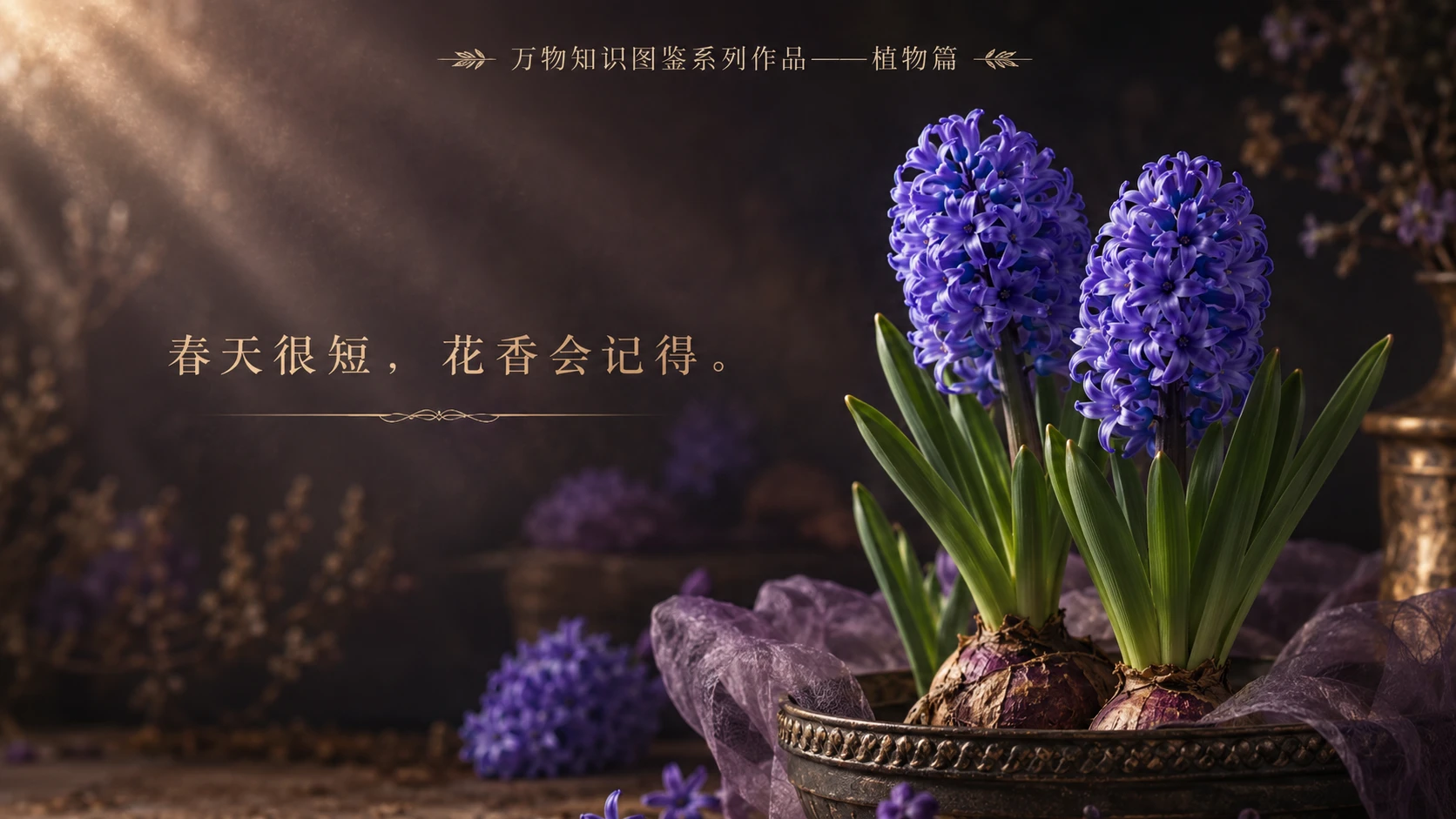 万物知识图鉴系列作品PPT——风信子【4K】 - 预览图4