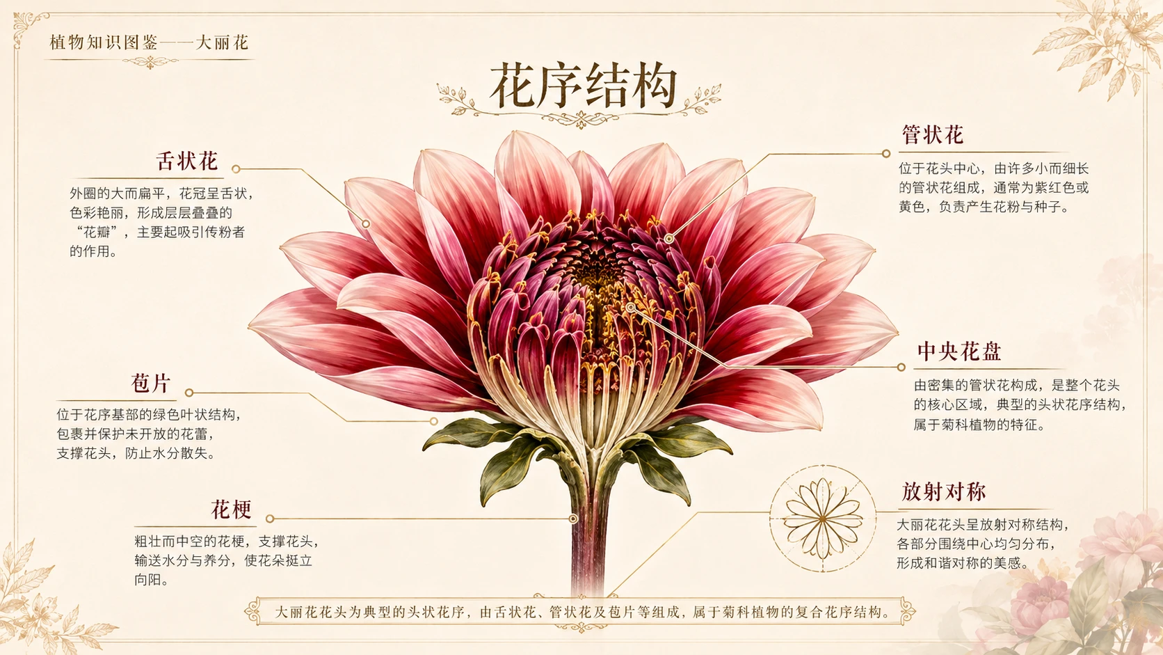万物知识图鉴系列作品PPT——大丽花【4K】 - 预览图2