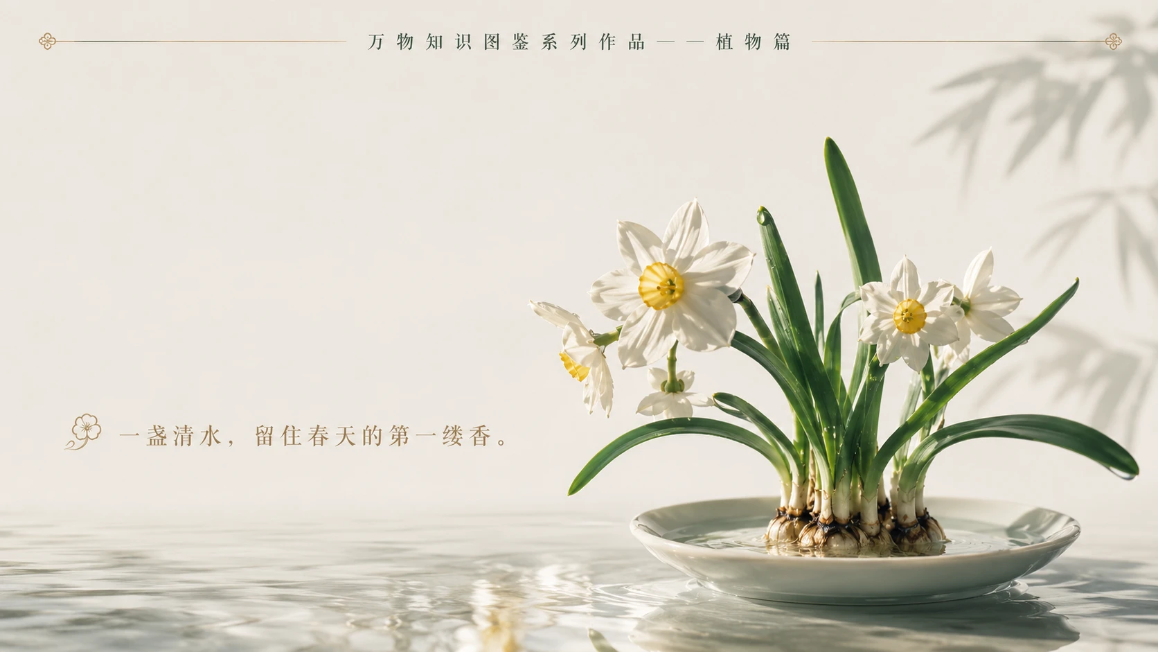 万物知识图鉴系列作品PPT——水仙【4K】 - 预览图4