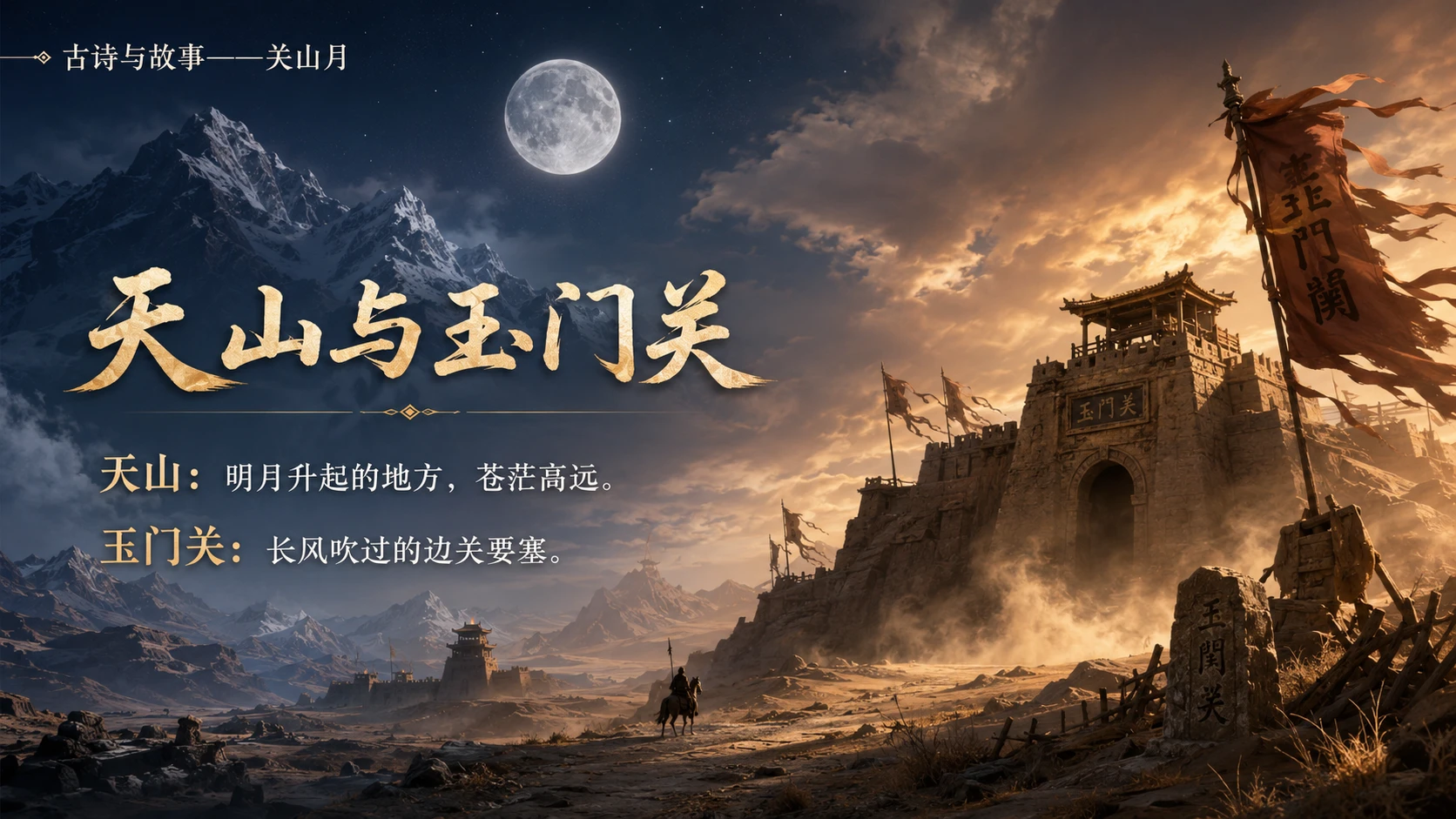 古诗与故事系列作品PPT——关山月【2K】 - 预览图14