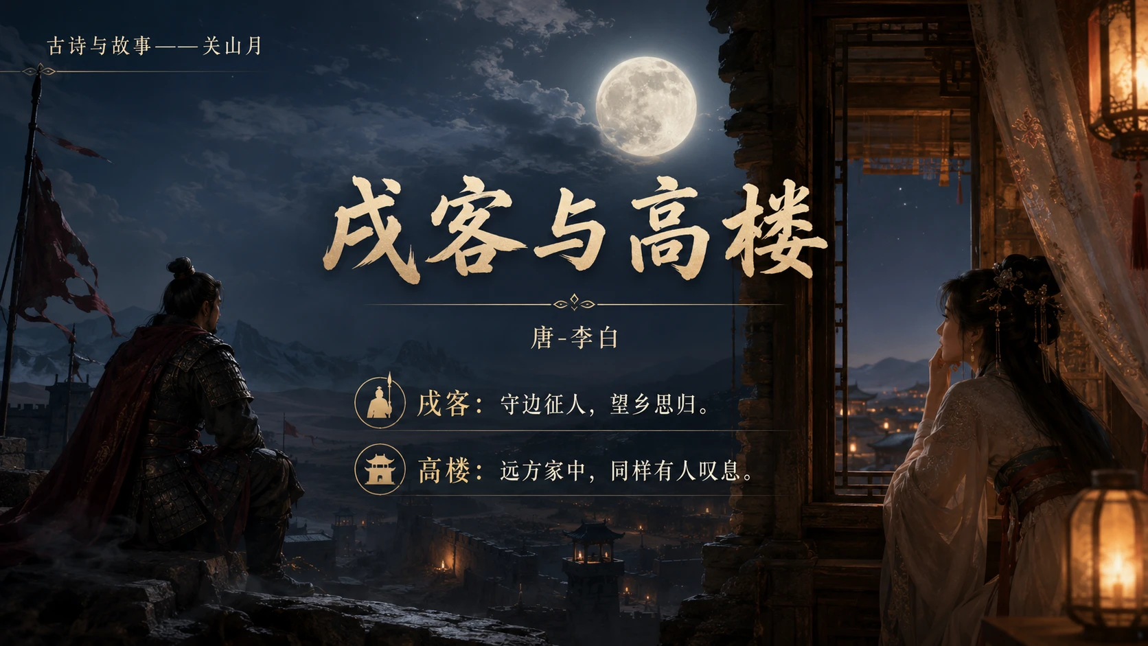古诗与故事系列作品PPT——关山月【2K】 - 预览图17
