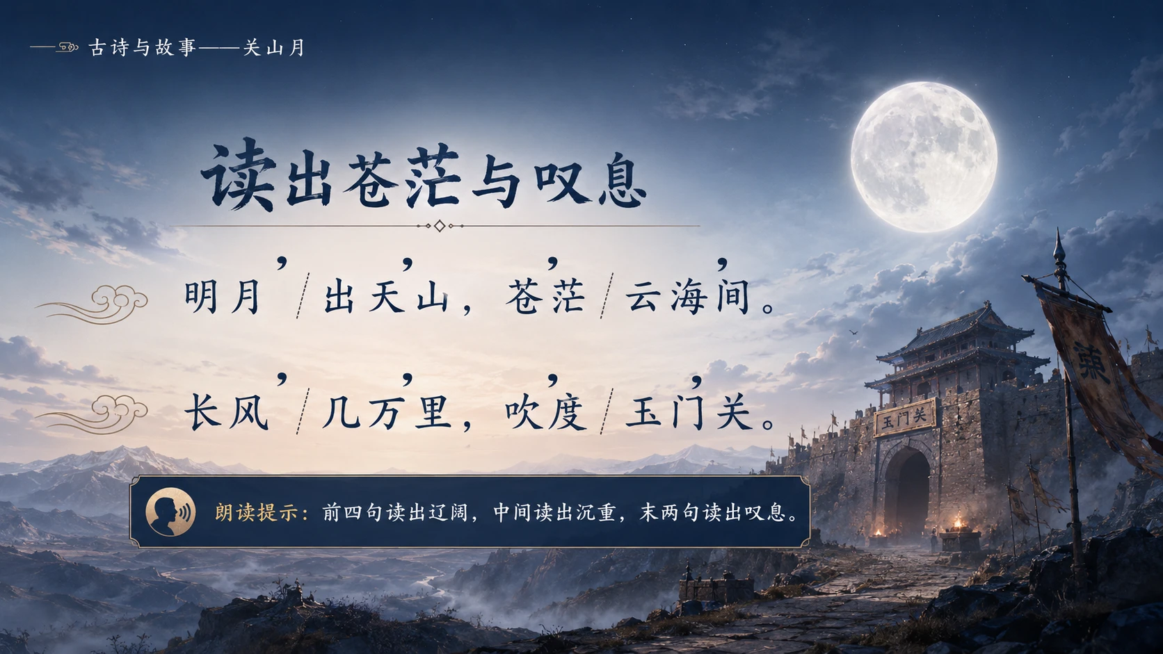 古诗与故事系列作品PPT——关山月【2K】 - 预览图4