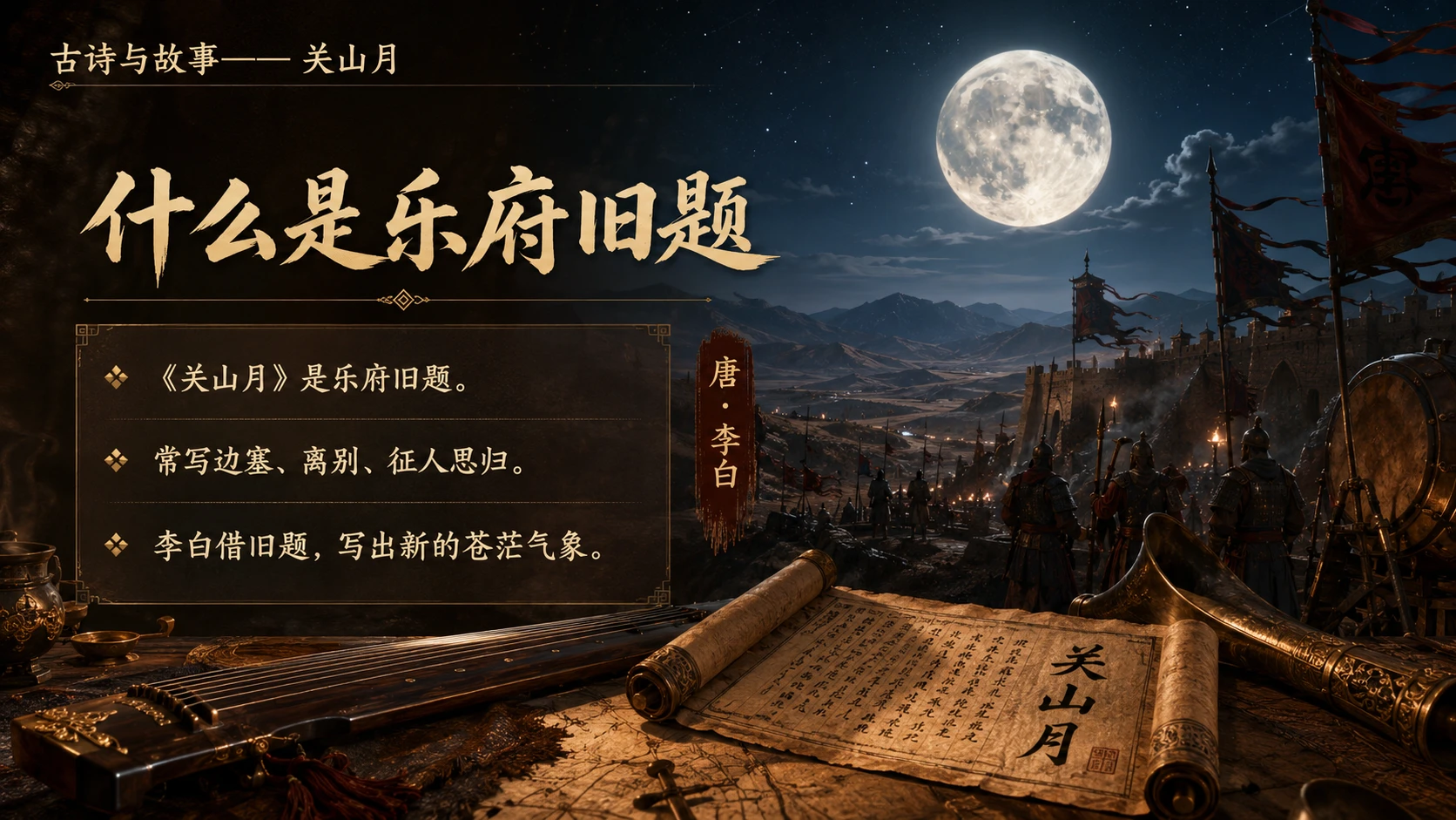 古诗与故事系列作品PPT——关山月【2K】 - 预览图9