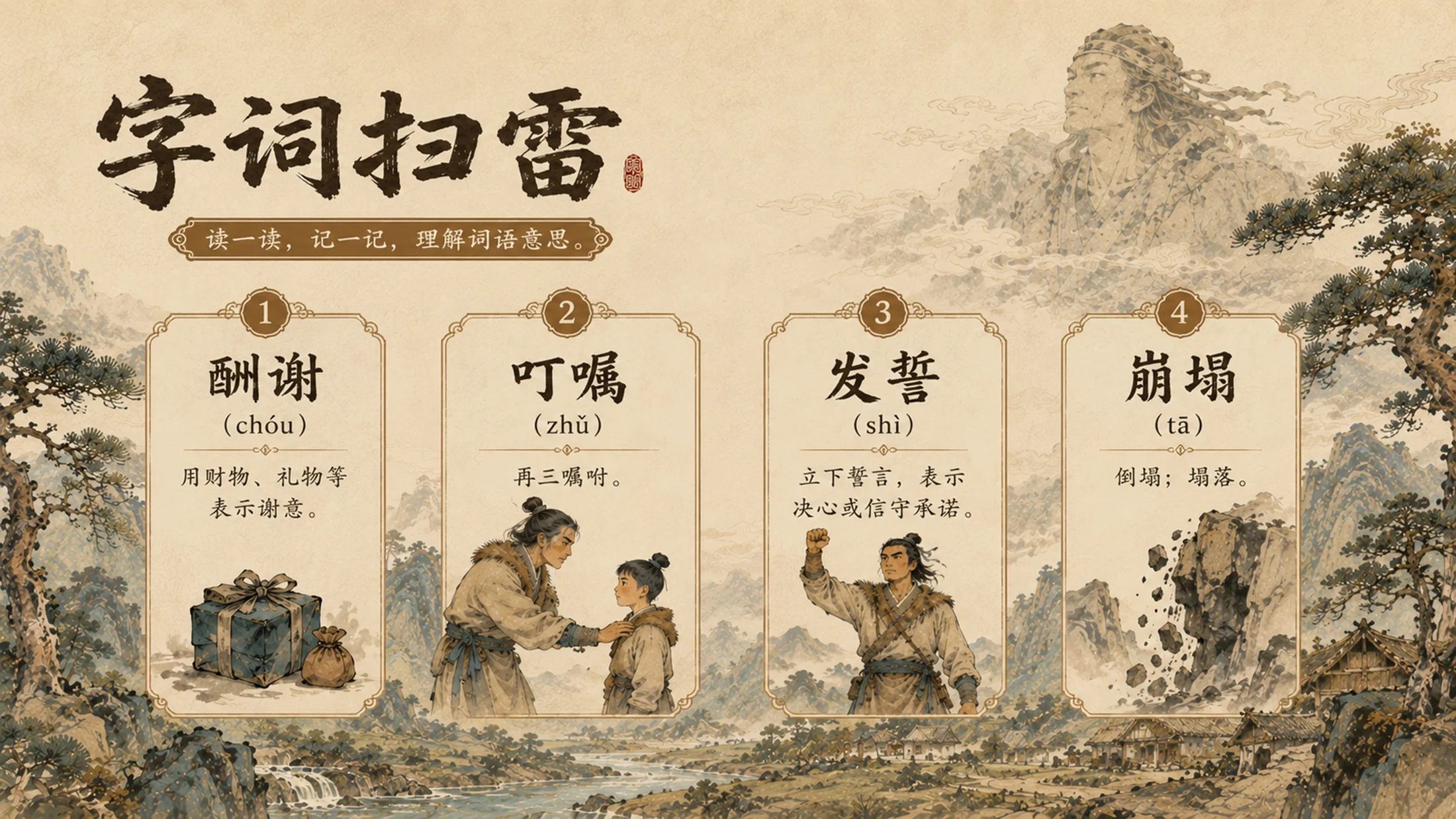 部编版小学语文五年级上册《猎人海力布》PPT课件｜中国民间故事国风公开课模板 - 预览图4