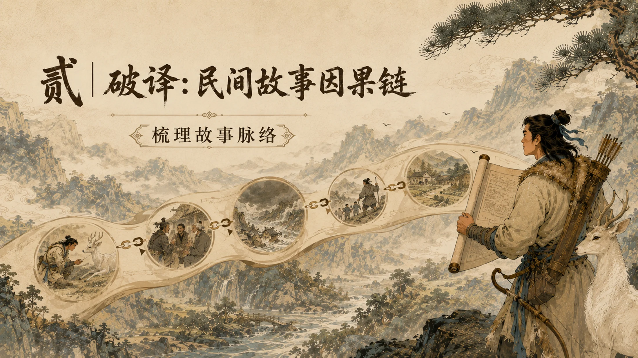 部编版小学语文五年级上册《猎人海力布》PPT课件｜中国民间故事国风公开课模板 - 预览图5