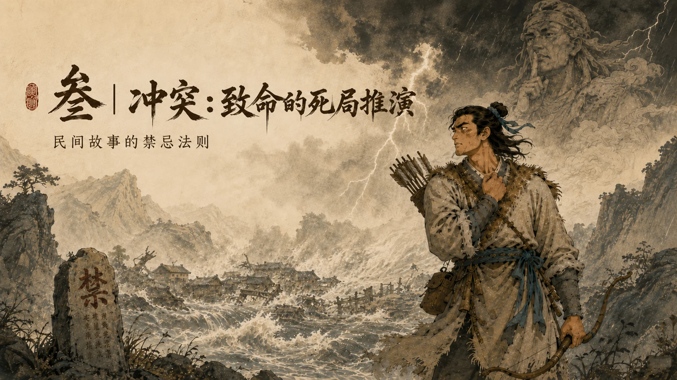 部编版小学语文五年级上册《猎人海力布》PPT课件｜中国民间故事国风公开课模板 - 预览图9