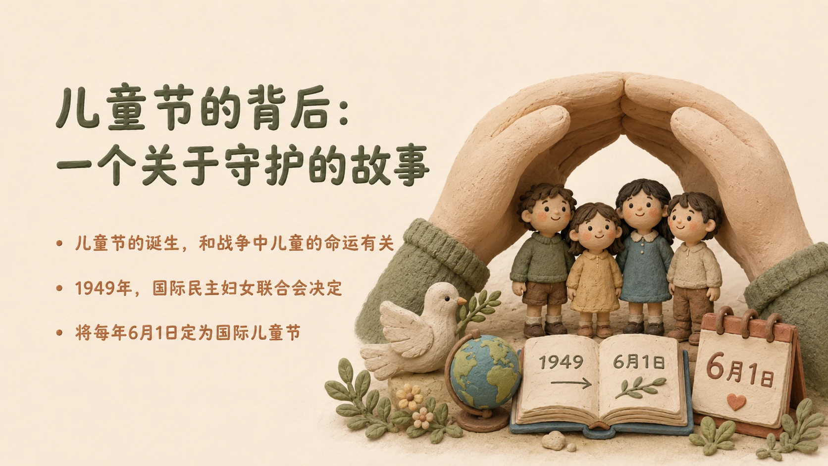 【节日专题】儿童节主题班会-粘土风 - 预览图3