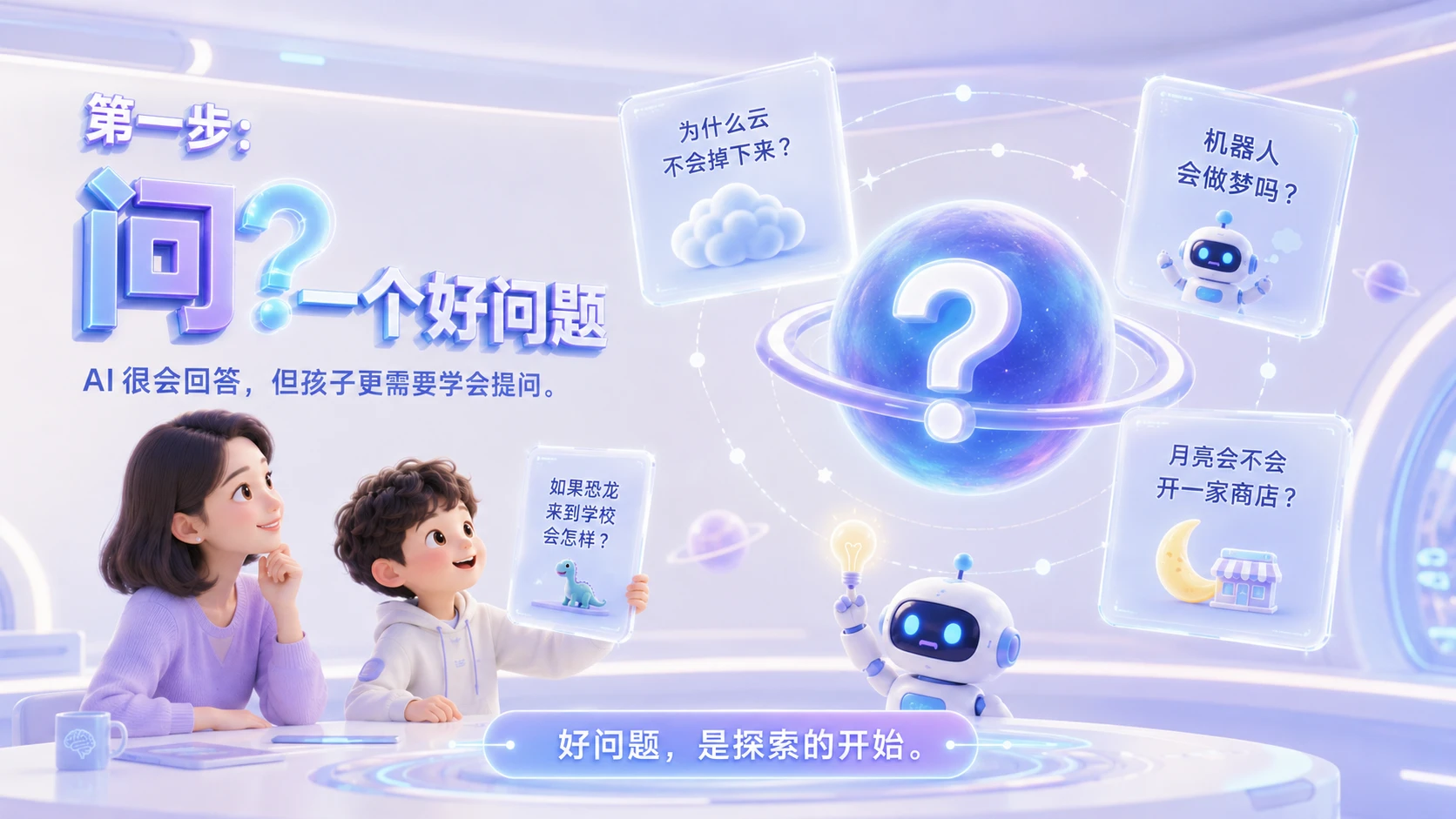 亲子AI启蒙主题课件PPT｜儿童节，和孩子一起探索AI - 预览图1