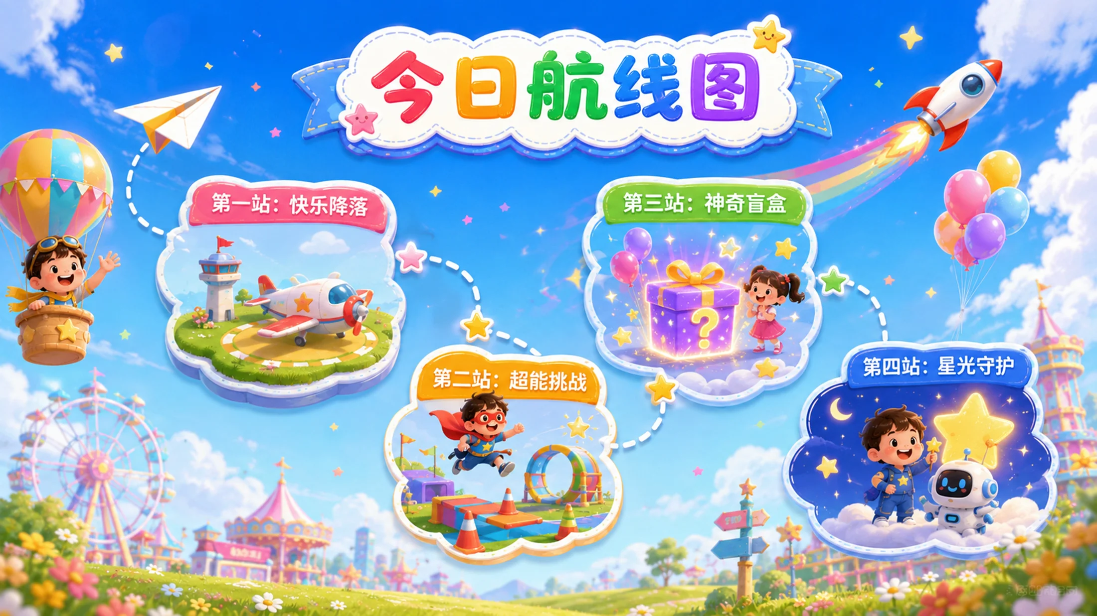 “六一儿童节主题班会PPT课件｜快乐星球航班，起飞！ - 预览图2