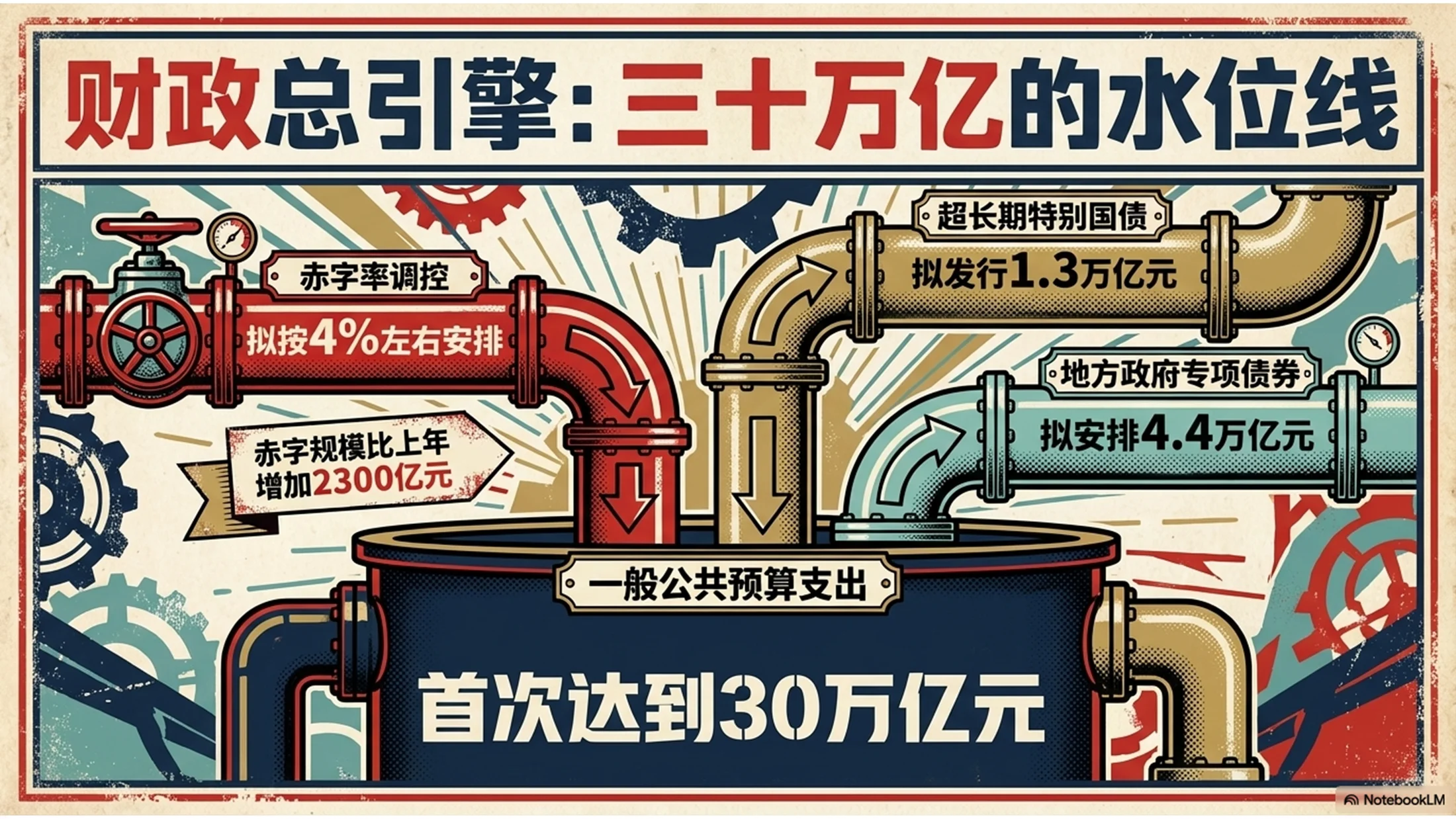 复古海报设计风格政府工作报告PPT - 预览图4