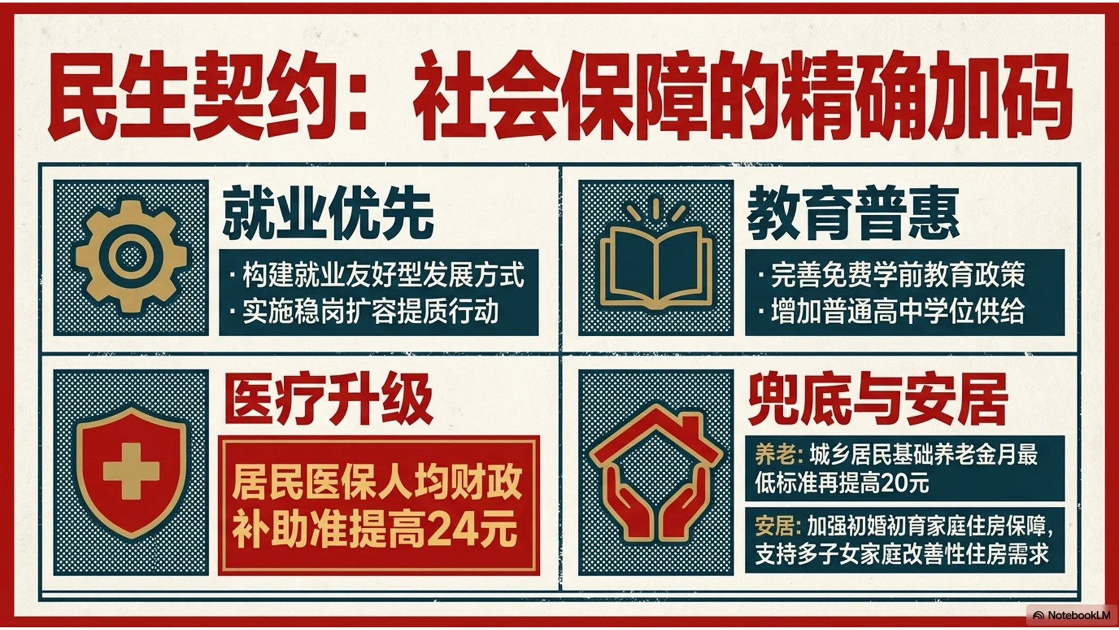 复古海报设计风格政府工作报告PPT - 预览图9