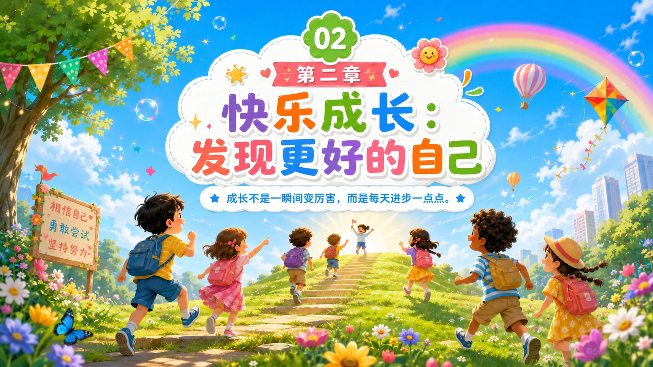 “六一儿童节主题班会PPT课件｜童心飞扬快乐成长活动模板” - 预览图8