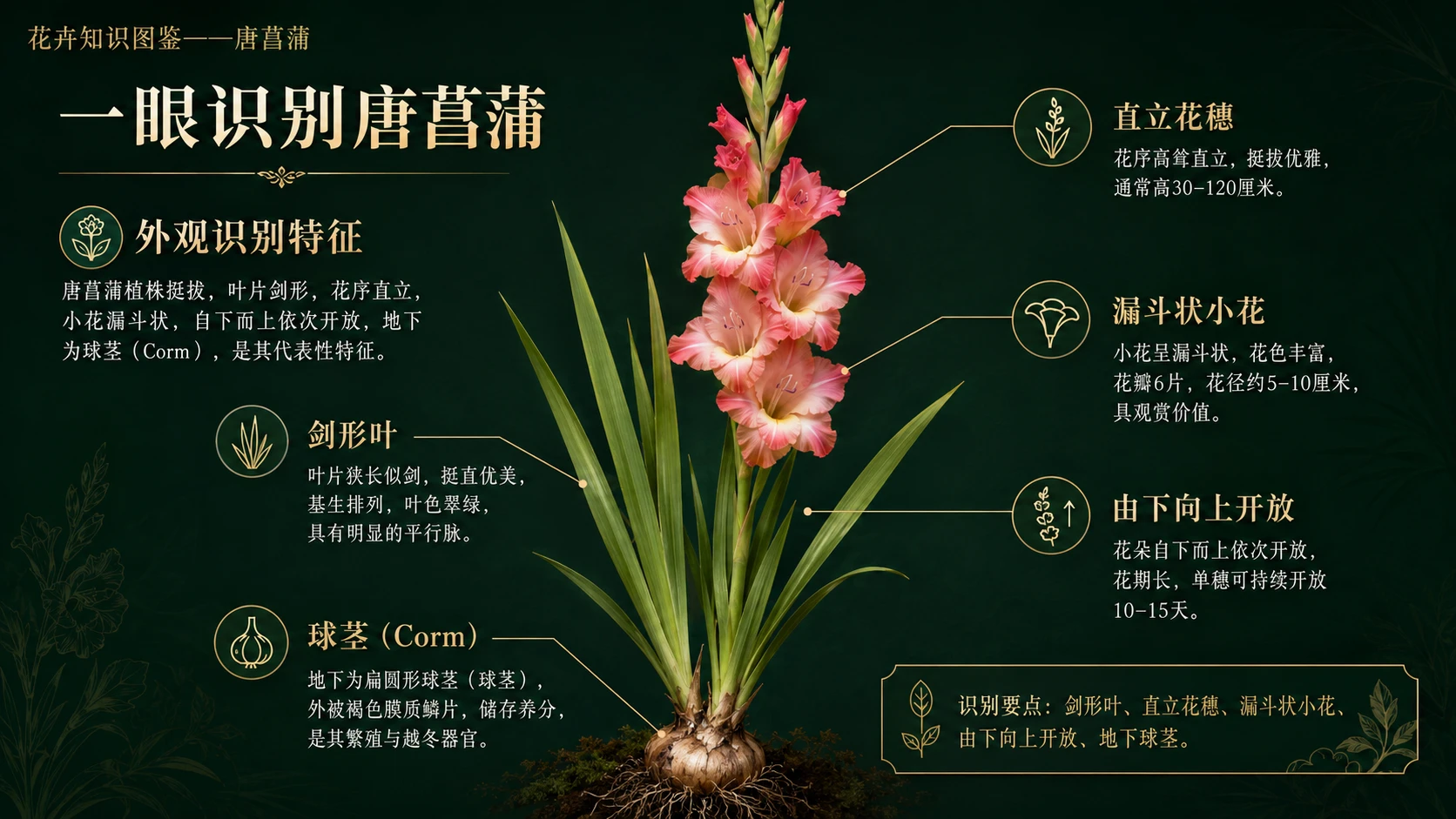 万物知识图鉴系列作品PPT——唐菖蒲 - 预览图1