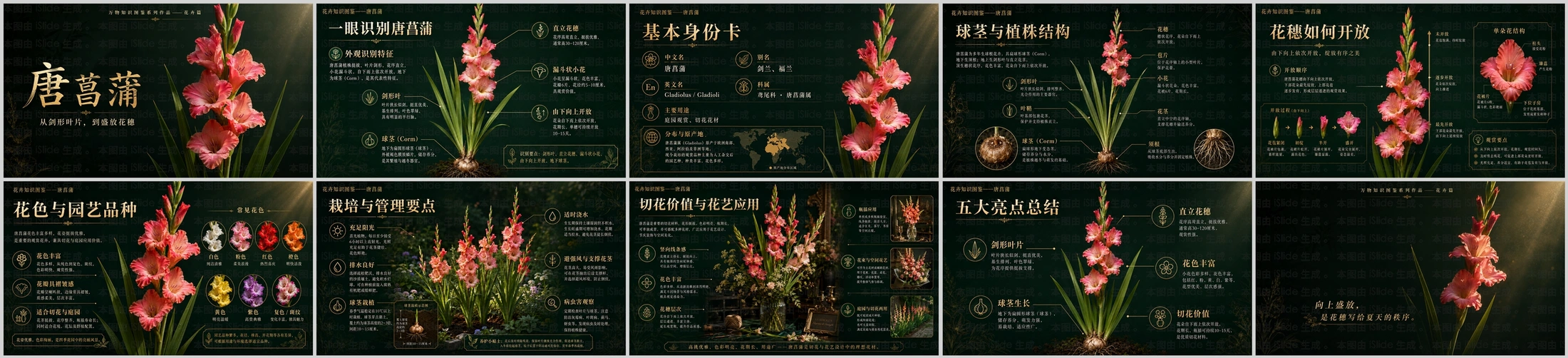 万物知识图鉴系列作品PPT——唐菖蒲 - 预览图4