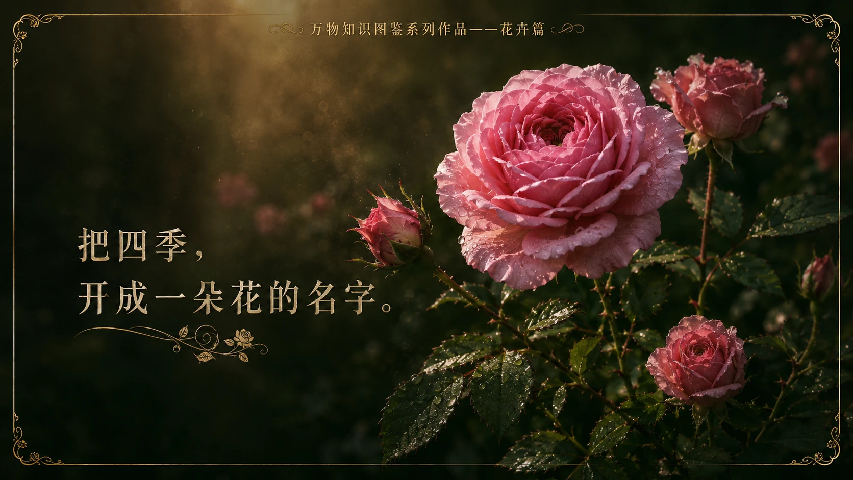 万物知识图鉴系列作品PPT——月季 - 预览图3