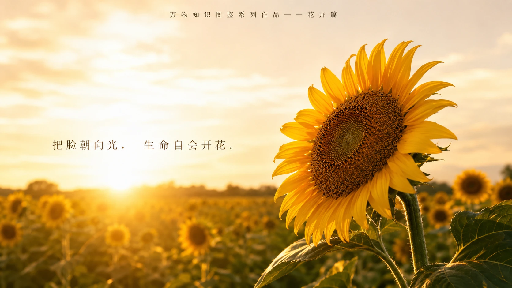 万物知识图鉴系列作品PPT——向日葵 - 预览图3