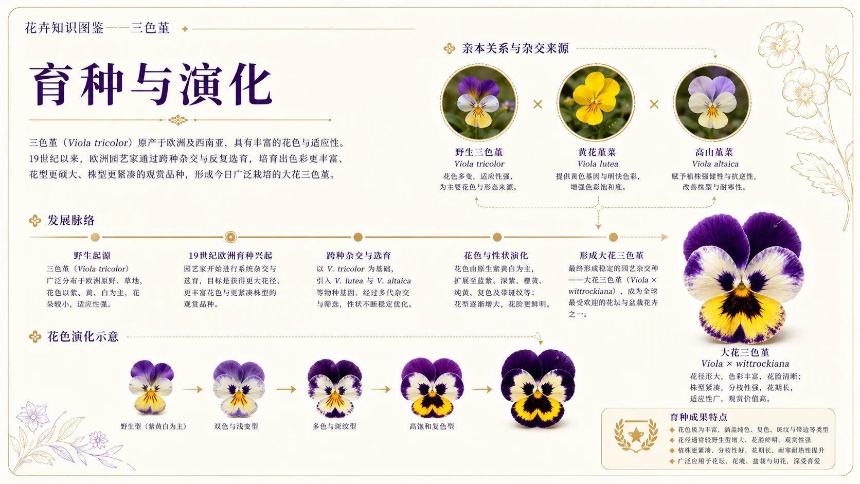万物知识图鉴系列作品PPT——三色堇 - 预览图2