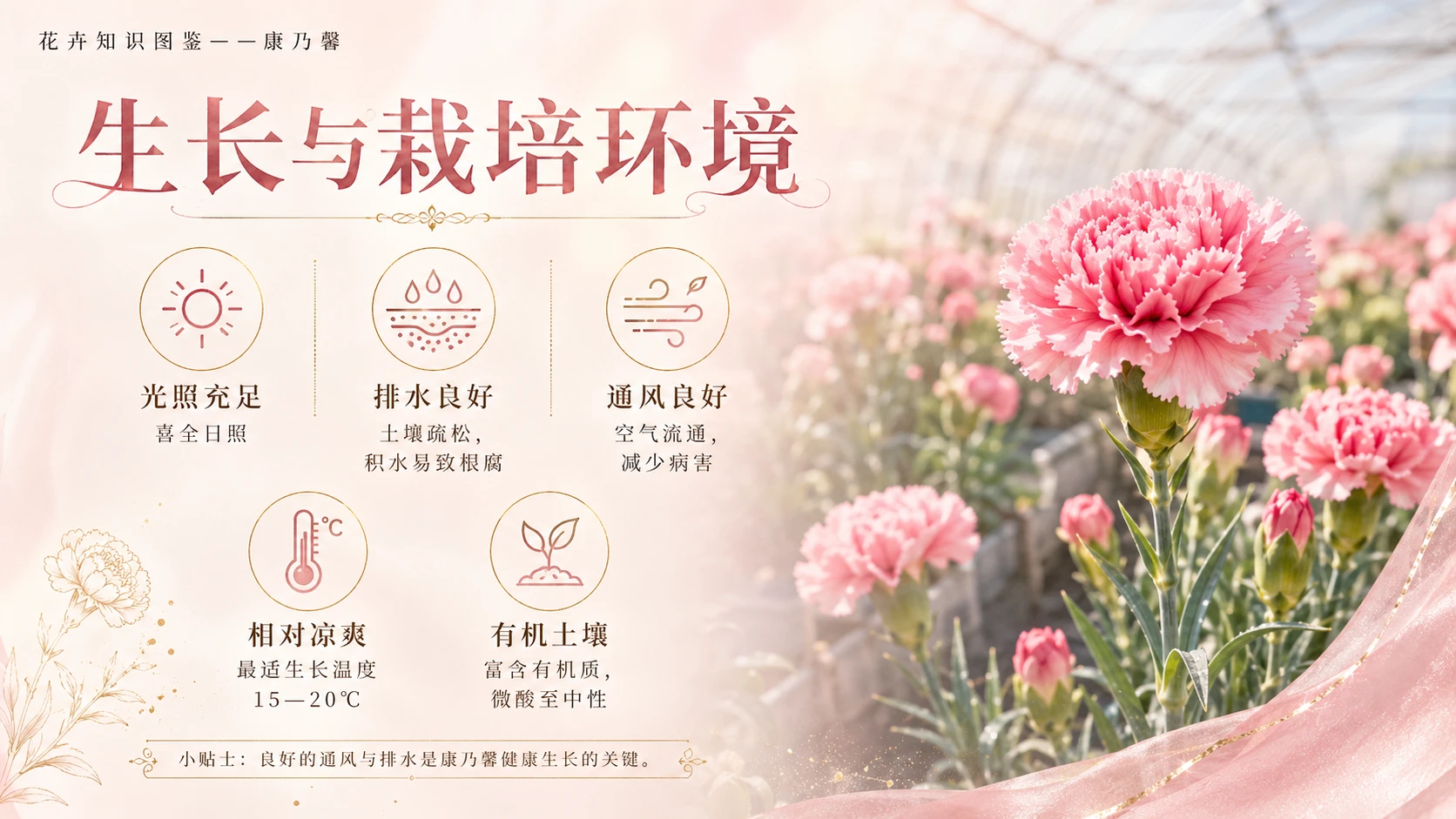 万物知识图鉴系列作品PPT——康乃馨 - 预览图2