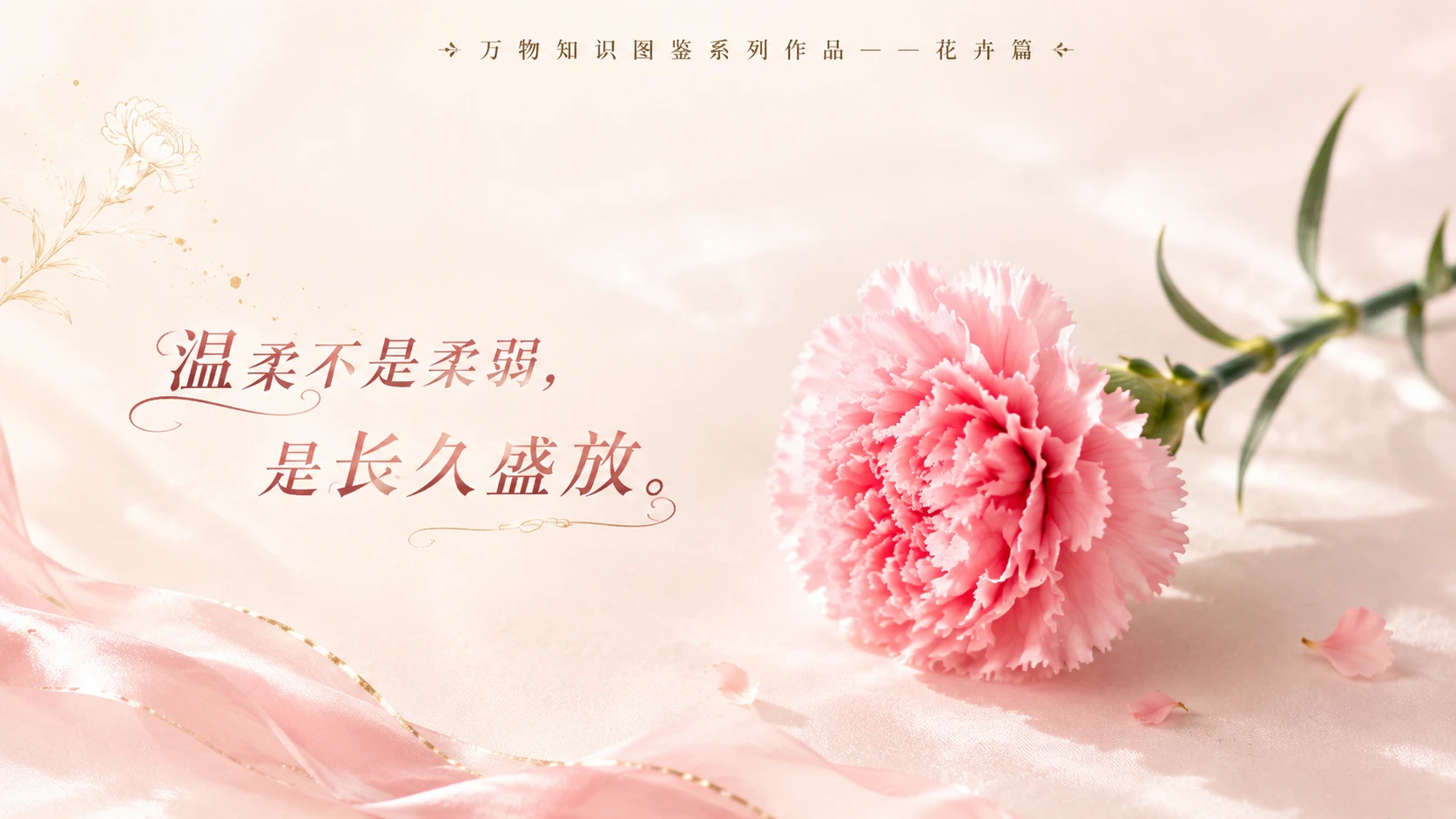 万物知识图鉴系列作品PPT——康乃馨 - 预览图3