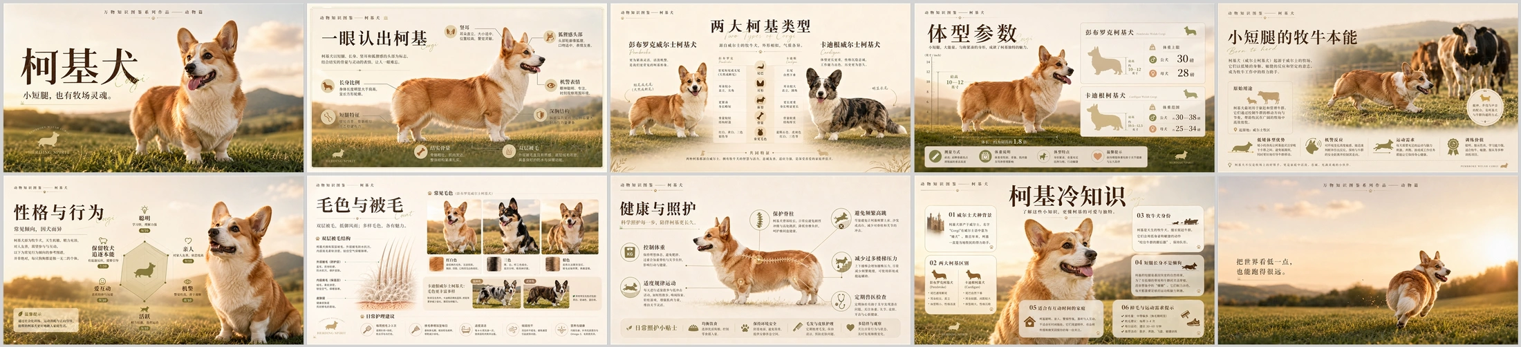 万物知识图鉴系列作品PPT——柯基犬 - 预览图4