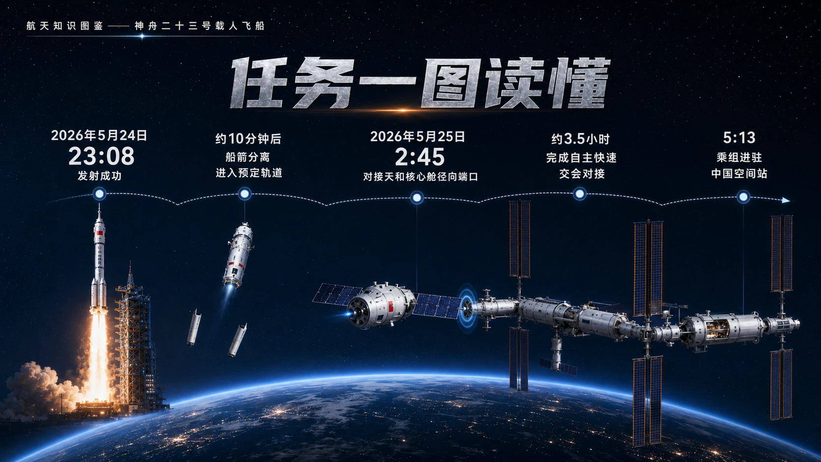 万物知识图鉴系列作品PPT——神舟二十三号载人飞船 - 预览图1