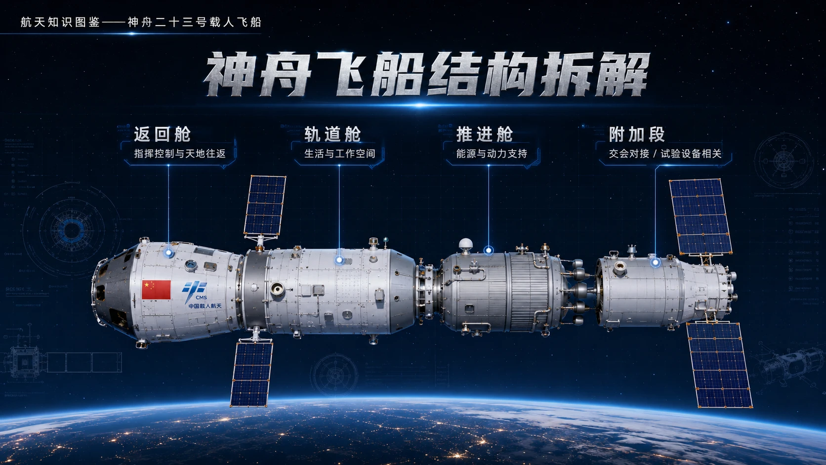 万物知识图鉴系列作品PPT——神舟二十三号载人飞船 - 预览图2