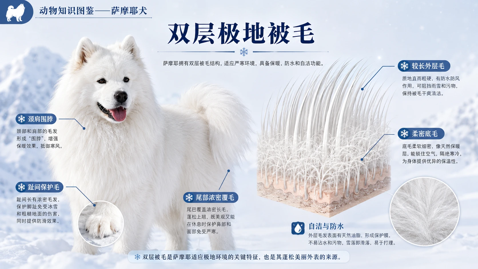 万物知识图鉴系列作品PPT——萨摩耶犬 - 预览图1
