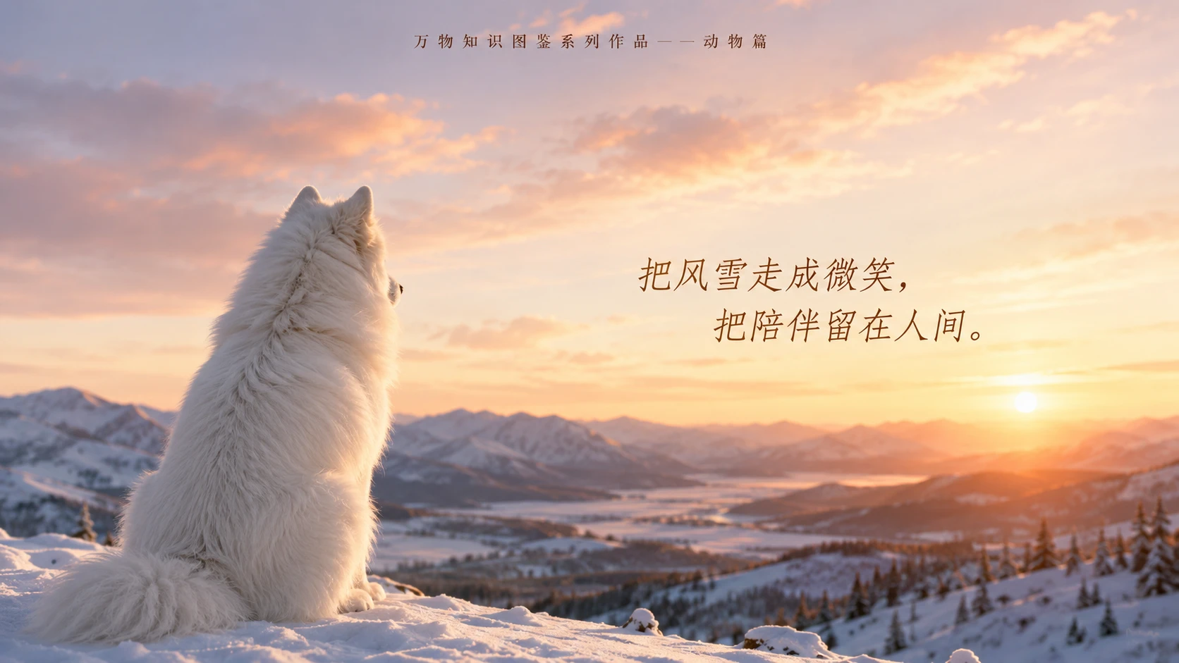 万物知识图鉴系列作品PPT——萨摩耶犬 - 预览图3