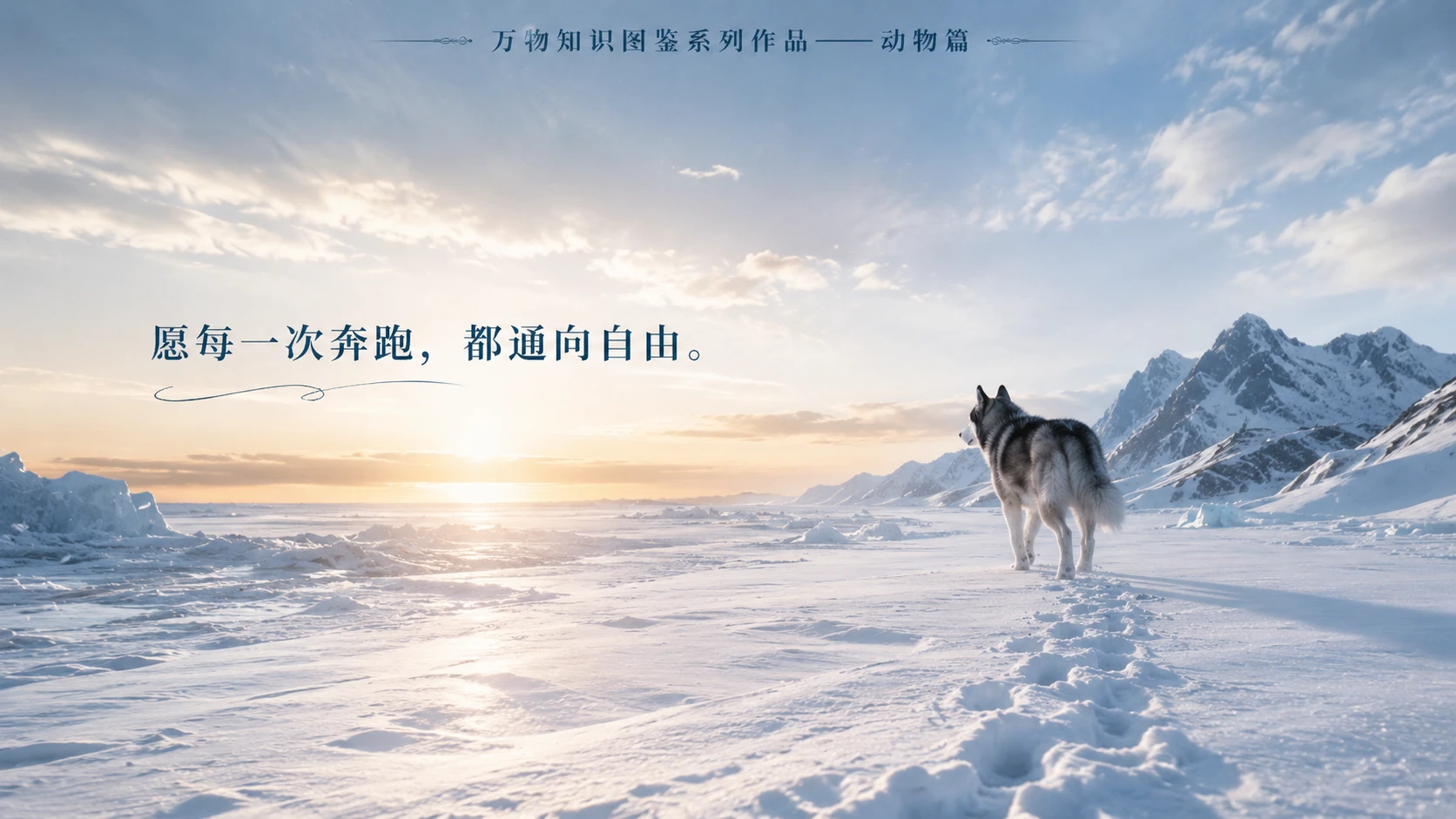 万物知识图鉴系列作品PPT——哈士奇【4K】 - 预览图3