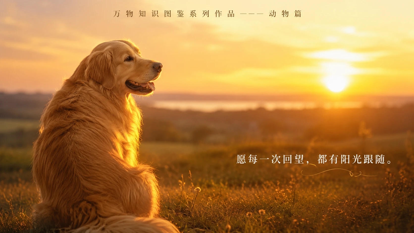 万物知识图鉴系列作品PPT——金毛寻回犬 - 预览图3