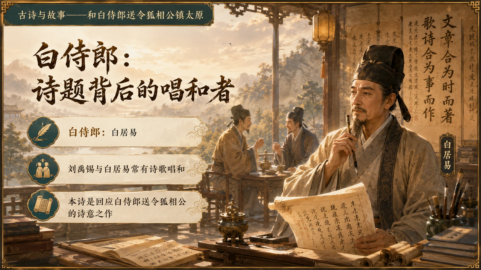 古诗与故事系列作品PPT——和白侍郎送令狐相公镇太原【2K】 - 预览图13