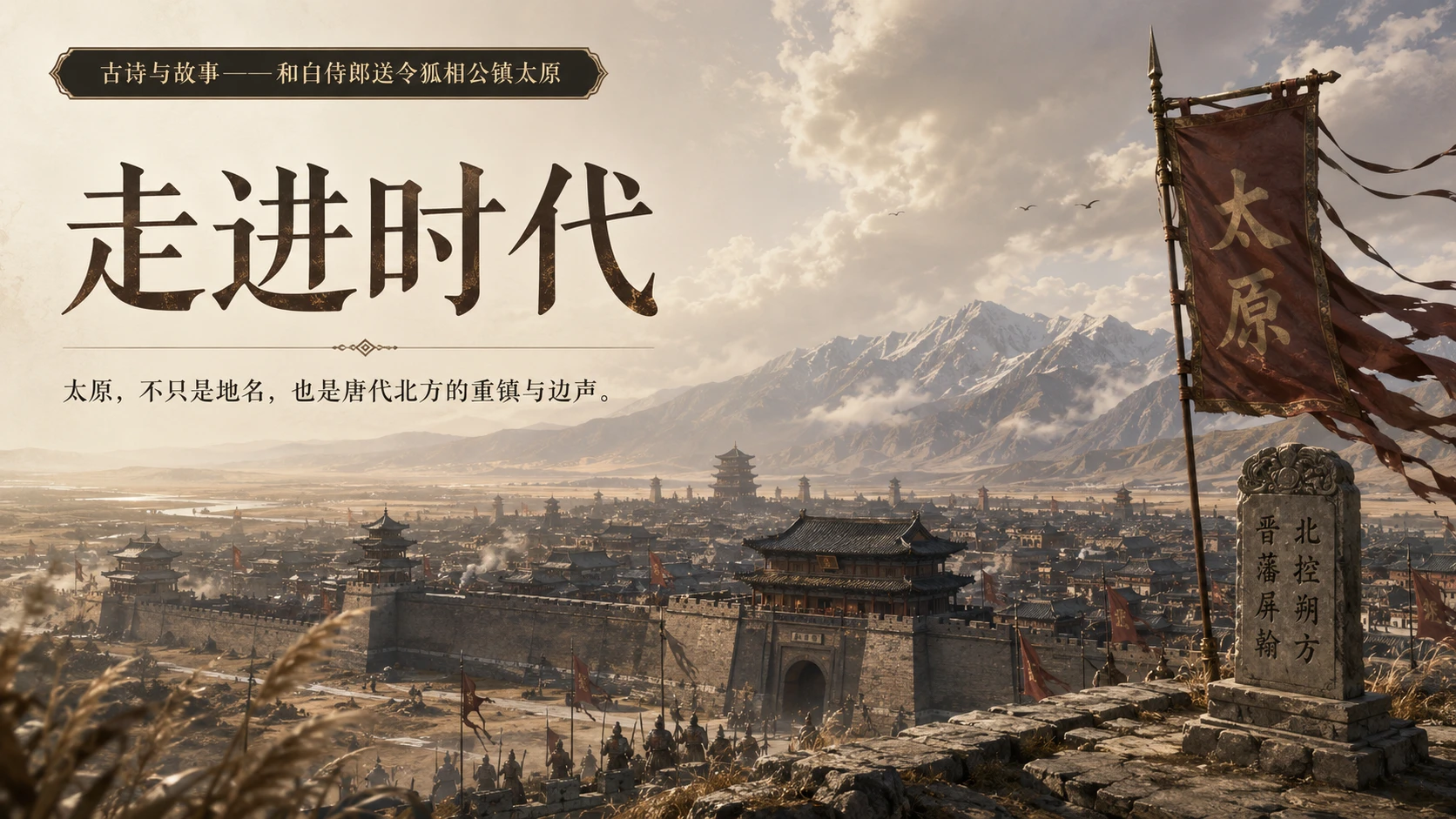 古诗与故事系列作品PPT——和白侍郎送令狐相公镇太原【2K】 - 预览图8