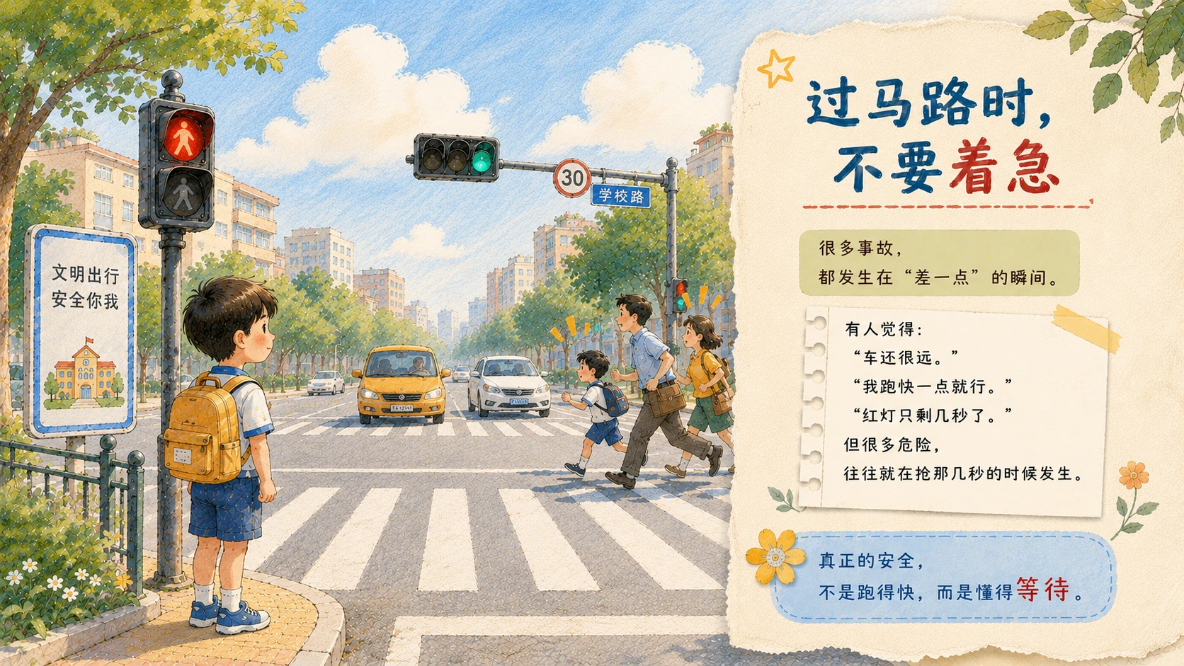 别让危险步抢先一步——中小学生交通安全指南 - 预览图3