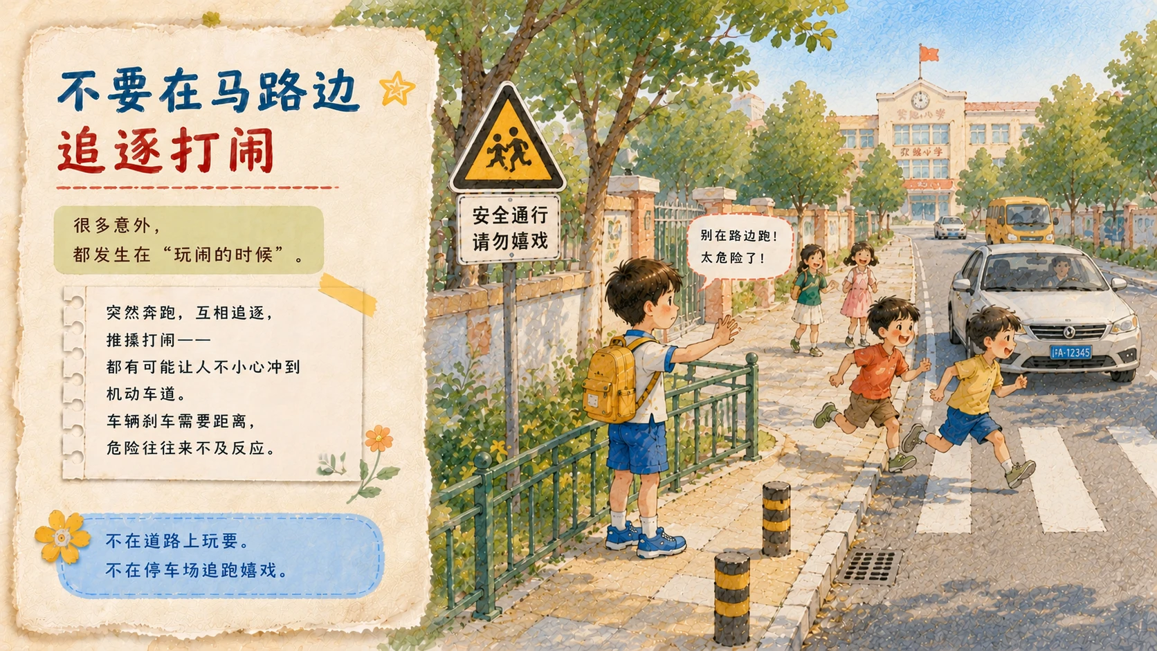 别让危险步抢先一步——中小学生交通安全指南 - 预览图5