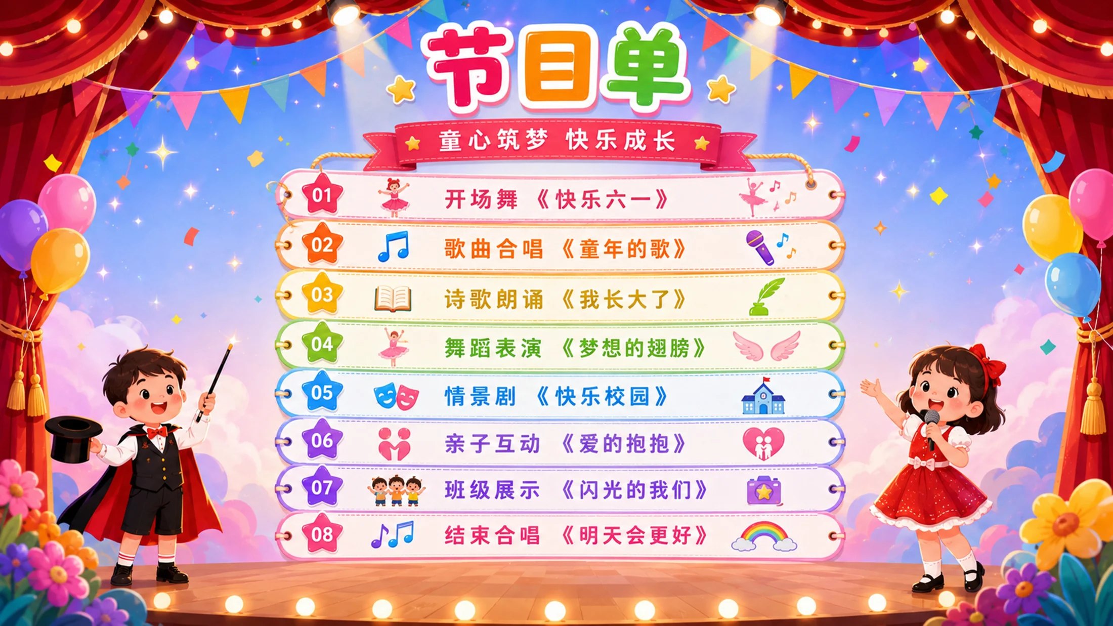 六一儿童节活动策划方案PPT｜幼儿园小学亲子活动方案模板 - 预览图8