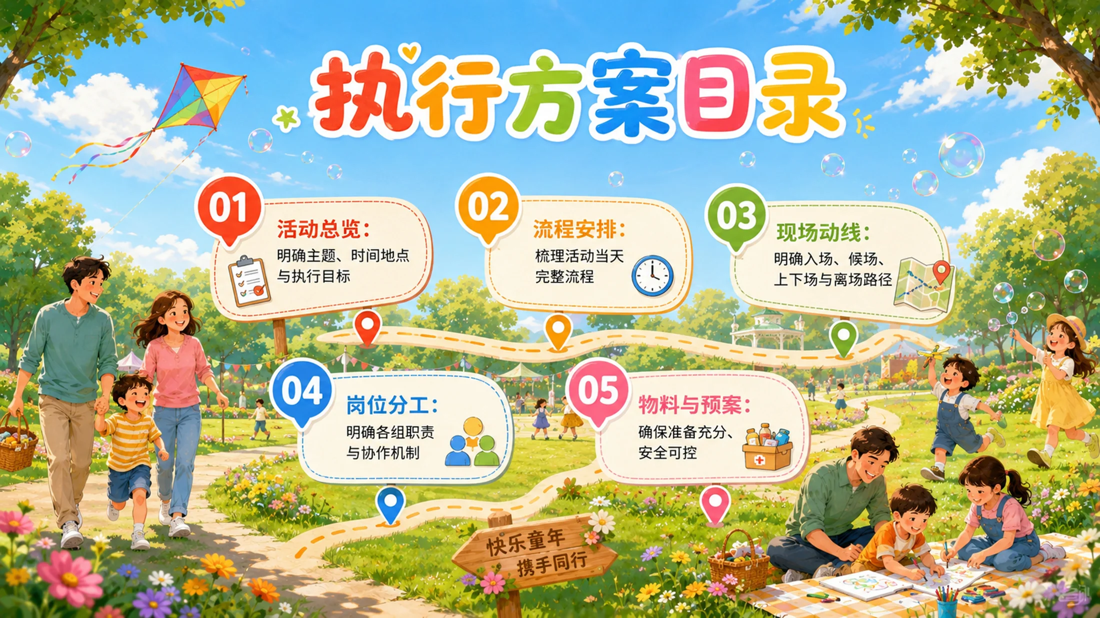 六一儿童节游园会活动PPT模板｜亲子互动游戏策划方案 - 预览图2