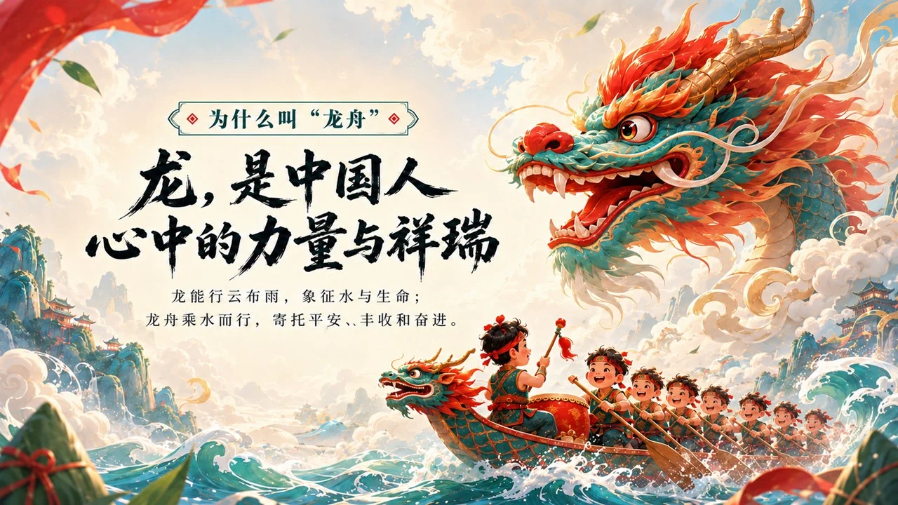 鼓声里的端午节：中小学生赛龙舟传统文化课PPT - 预览图3
