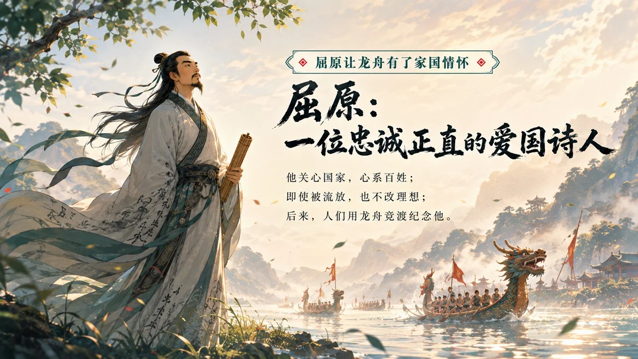鼓声里的端午节：中小学生赛龙舟传统文化课PPT - 预览图5