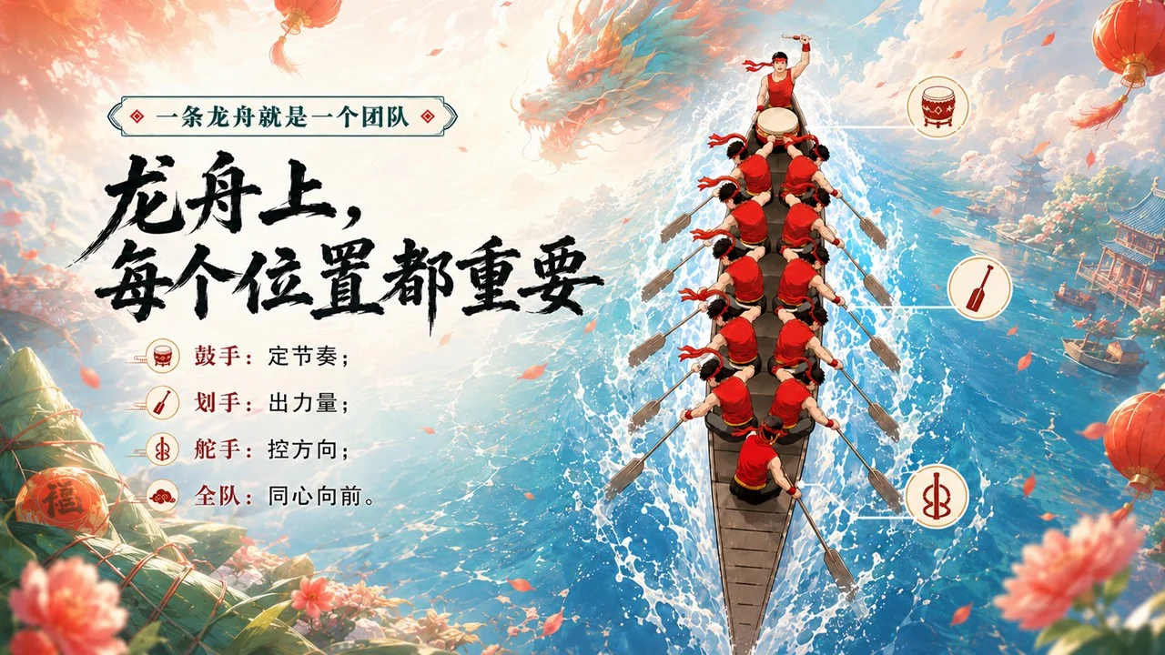 鼓声里的端午节：中小学生赛龙舟传统文化课PPT - 预览图7