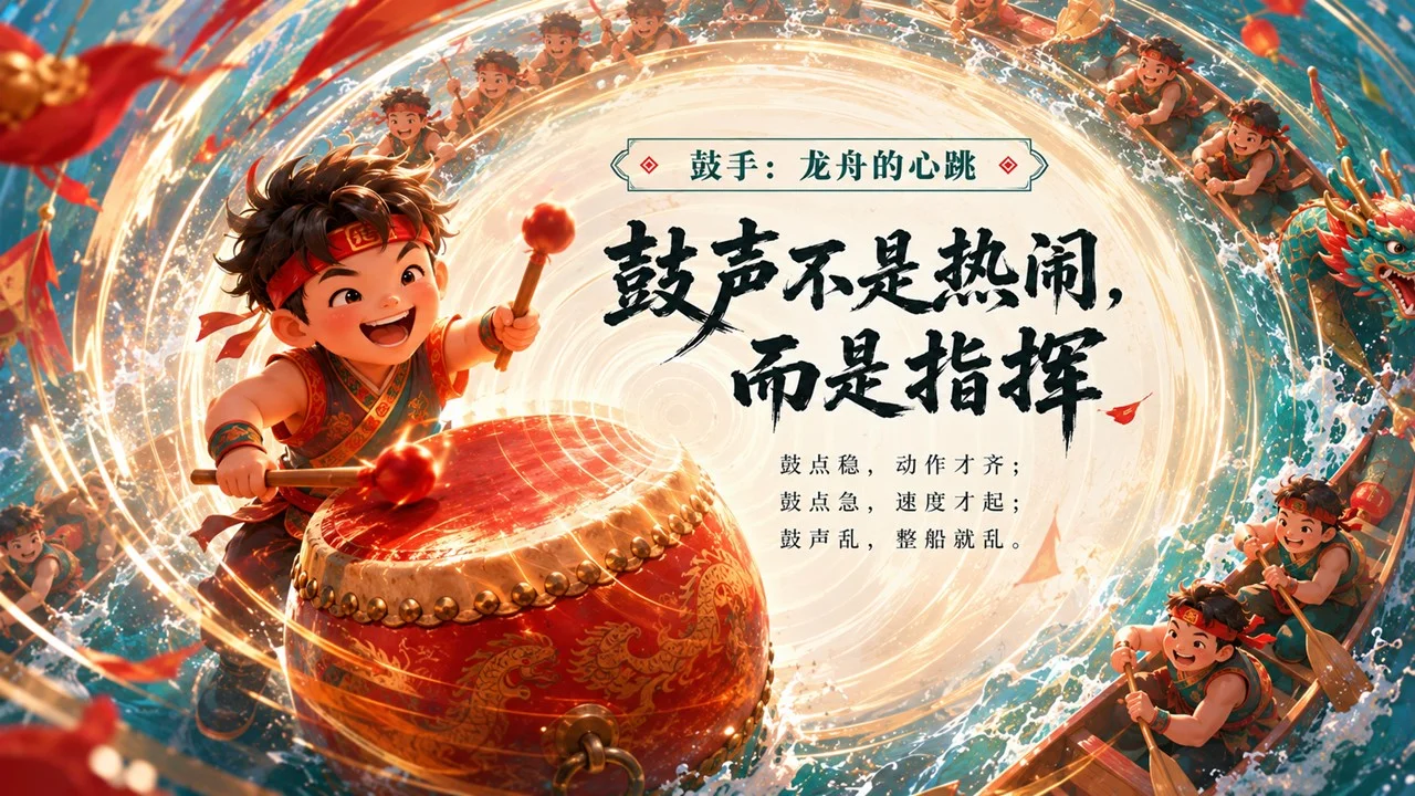 鼓声里的端午节：中小学生赛龙舟传统文化课PPT - 预览图8