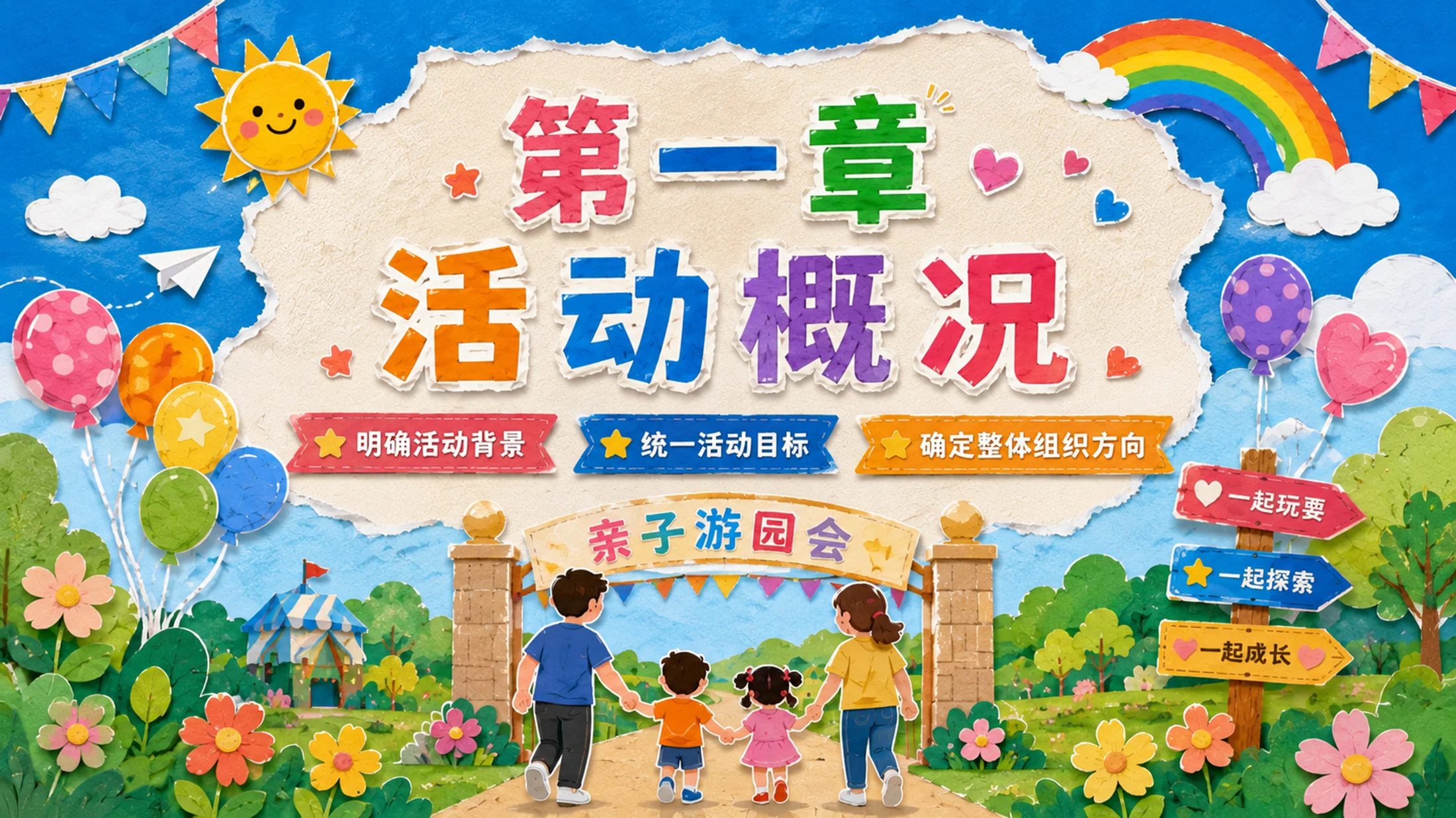 六一儿童节游园会活动PPT模板｜亲子互动游戏策划方案 - 预览图3