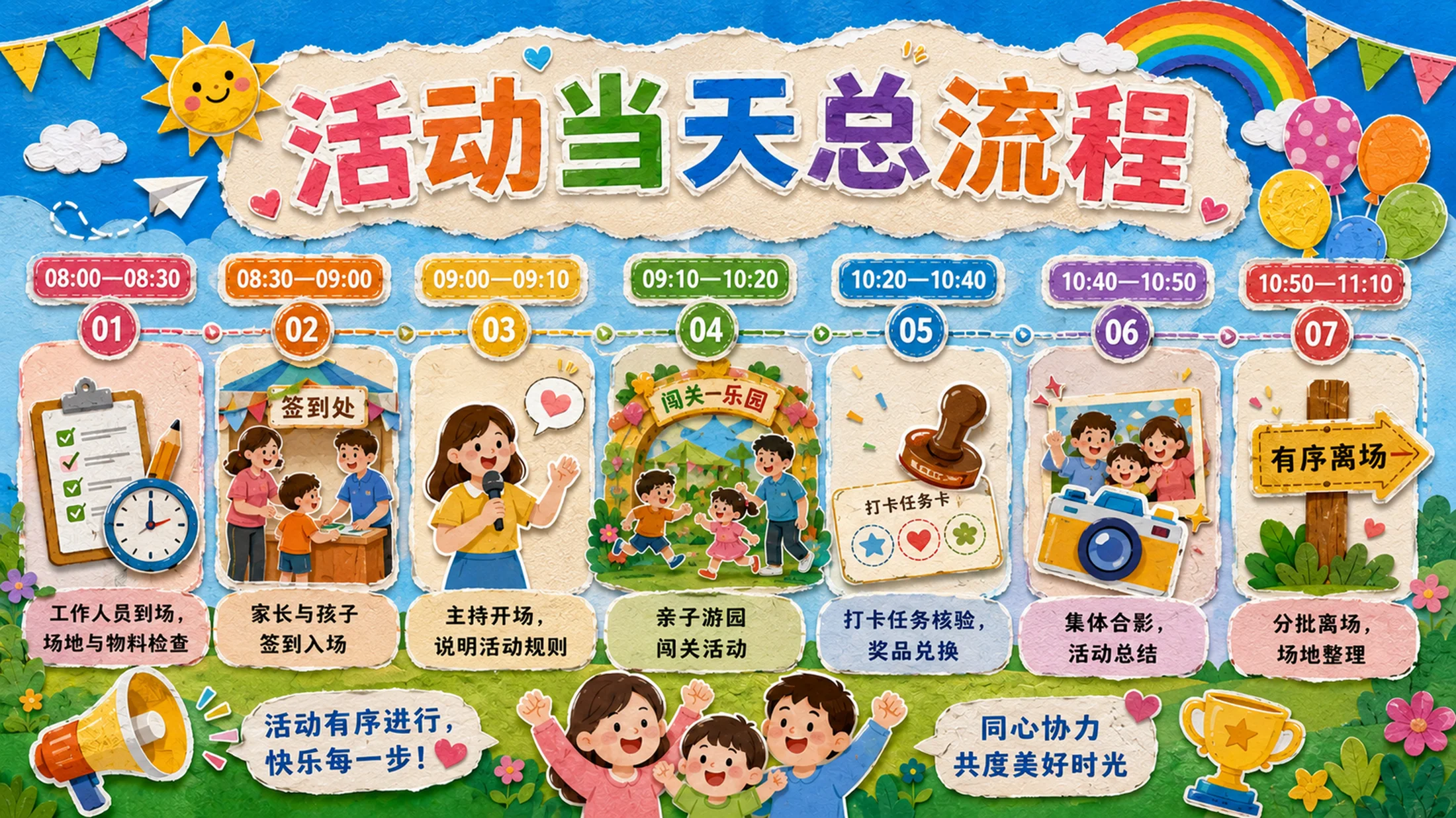 六一儿童节游园会活动PPT模板｜亲子互动游戏策划方案 - 预览图8