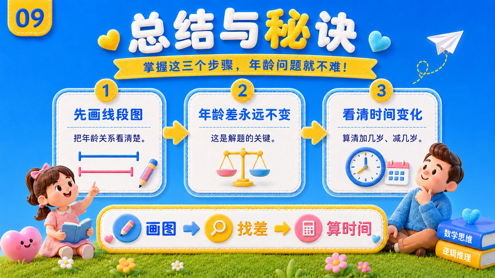 主标题：父亲今年多少岁？ 副标题：图解父女年龄之谜 - 预览图10