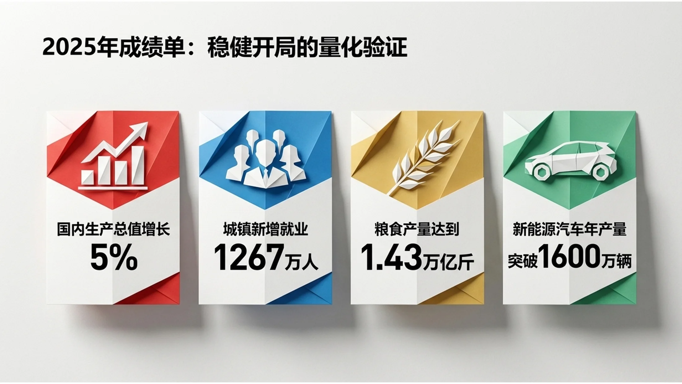 现代折纸艺术风格政府工作报告PPT - 预览图2