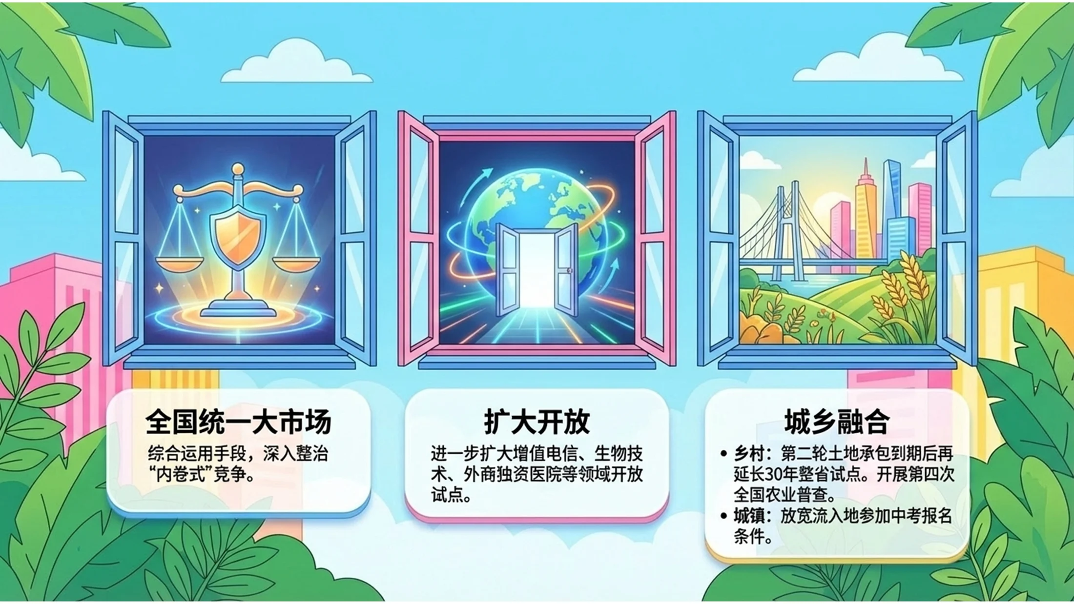 彩色中式插画政府工作报告PPT - 预览图6