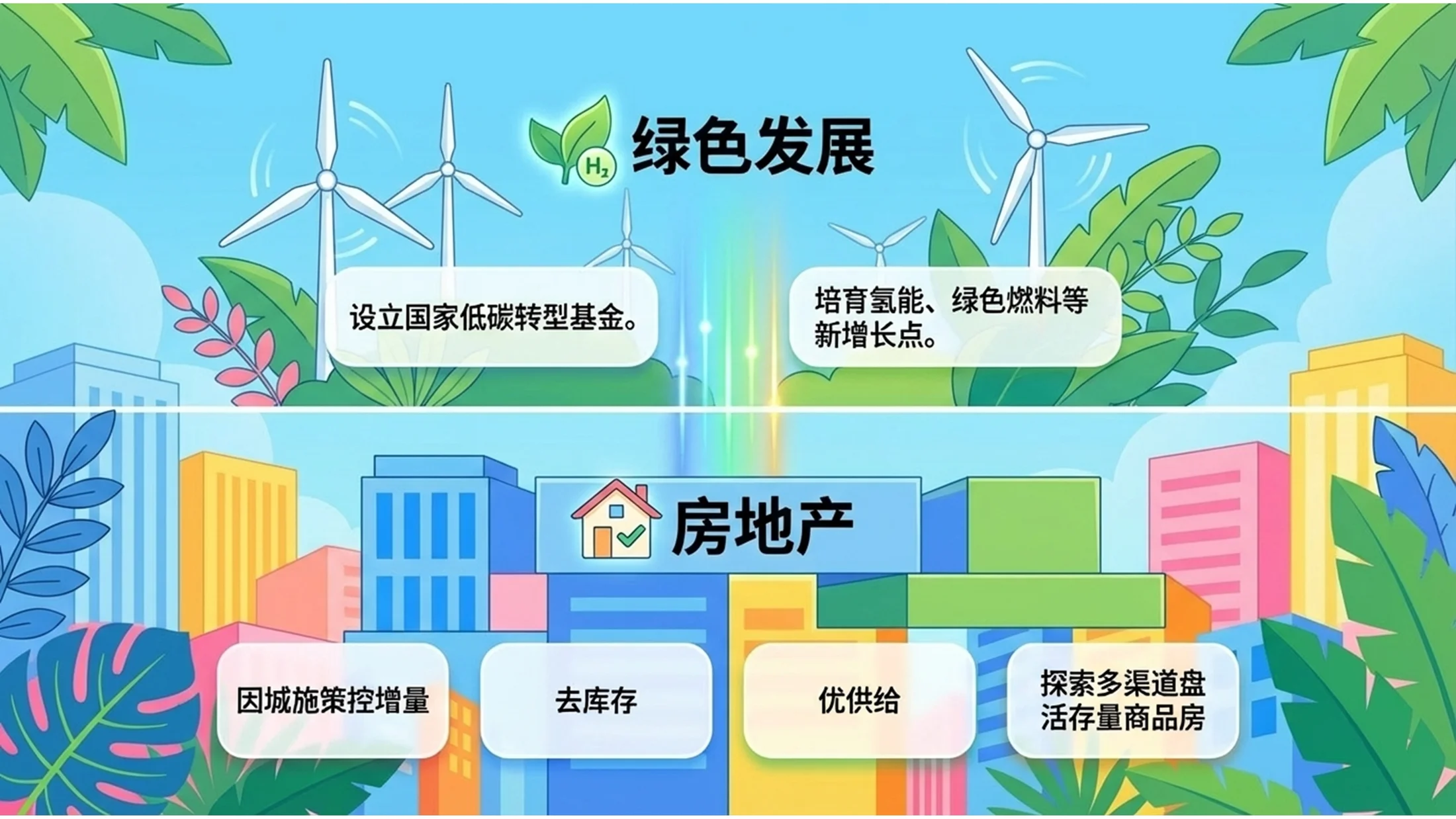 彩色中式插画政府工作报告PPT - 预览图8