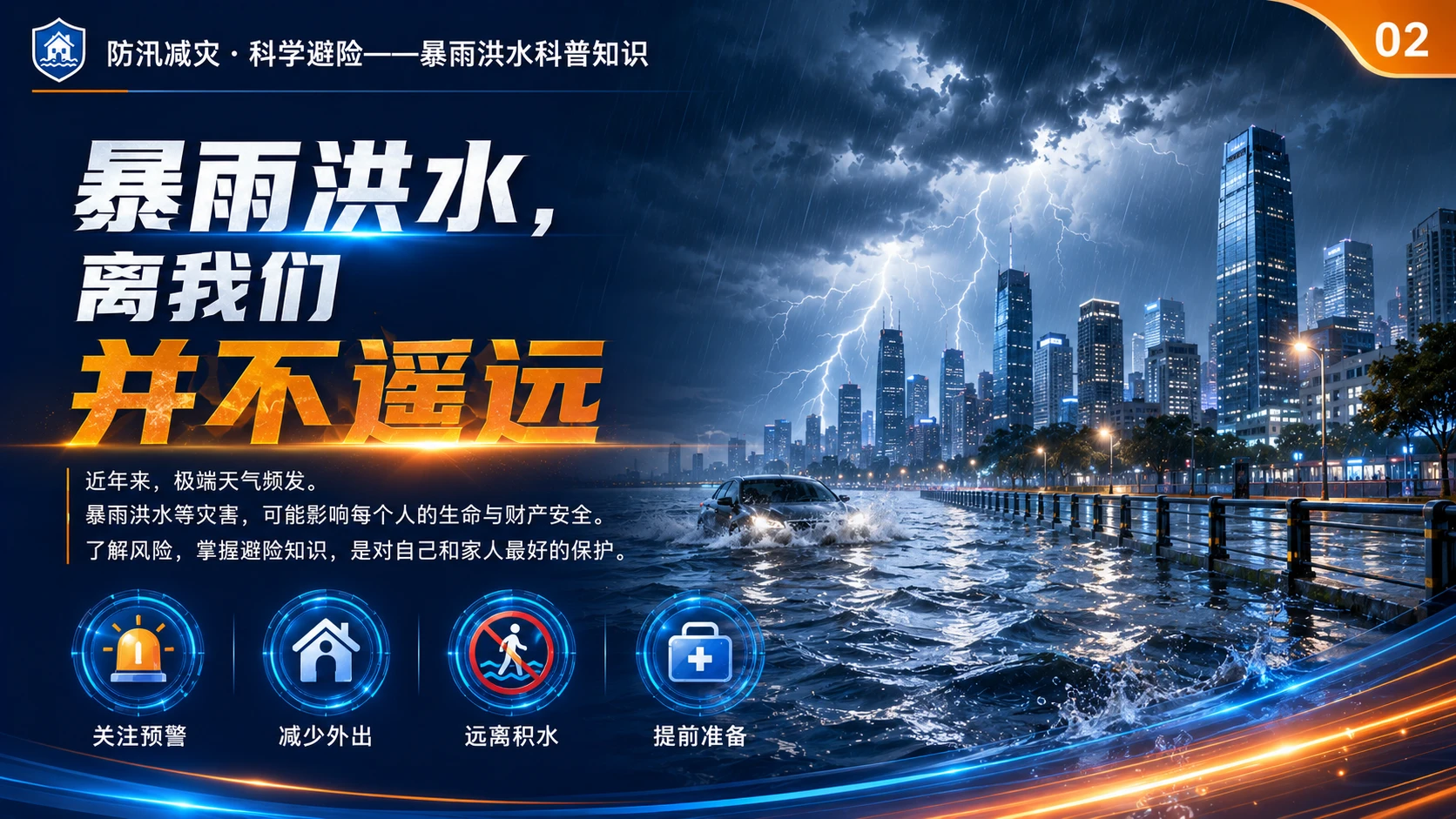 防灾减灾·科学避险——暴雨洪水科普知识PPT - 预览图1