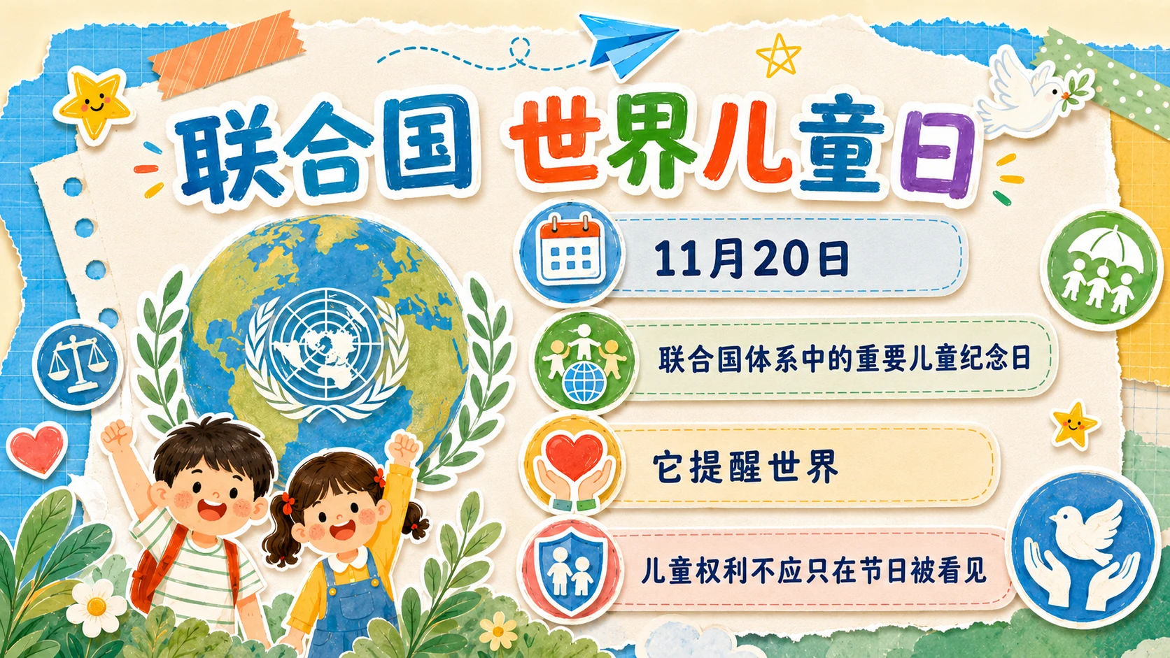 《为什么是六一》童年探索手账风PPT - 预览图13